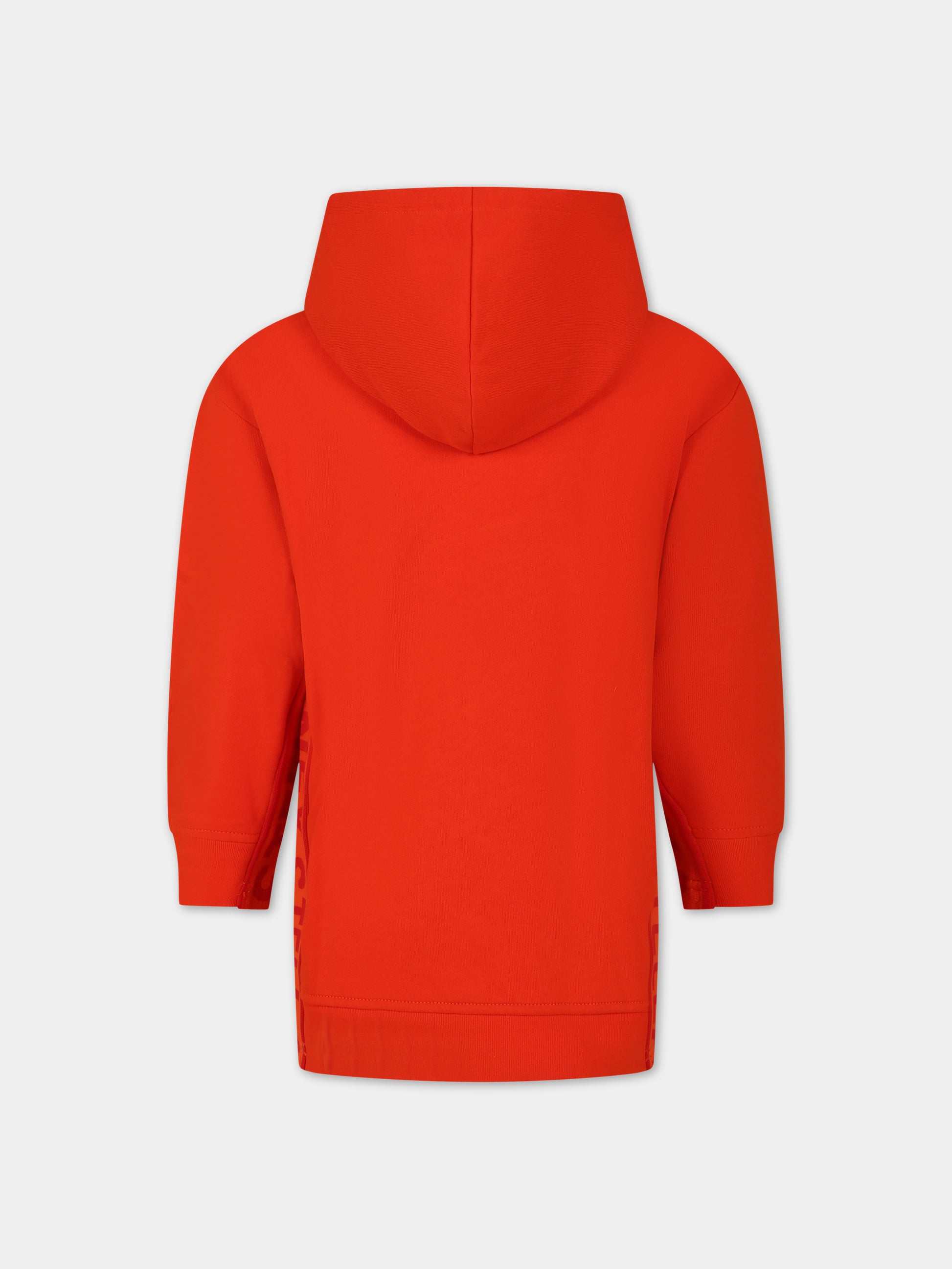 Felpa arancione per bambina con cappuccio,Stella Mccartney Kids,TT1E00 Z0409 426