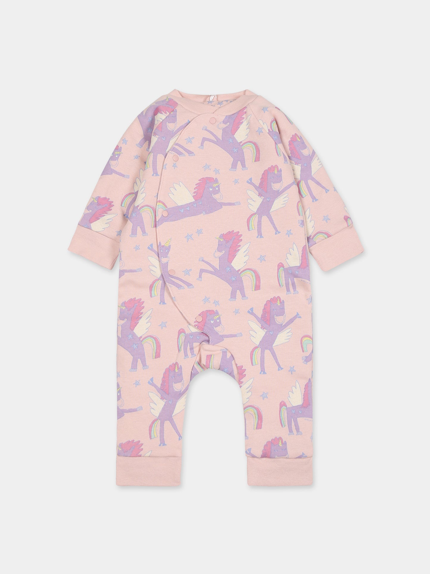 Tutina rosa reversibile per neonata con unicorni,Stella Mccartney Kids,TTA050 Z1467 505MC