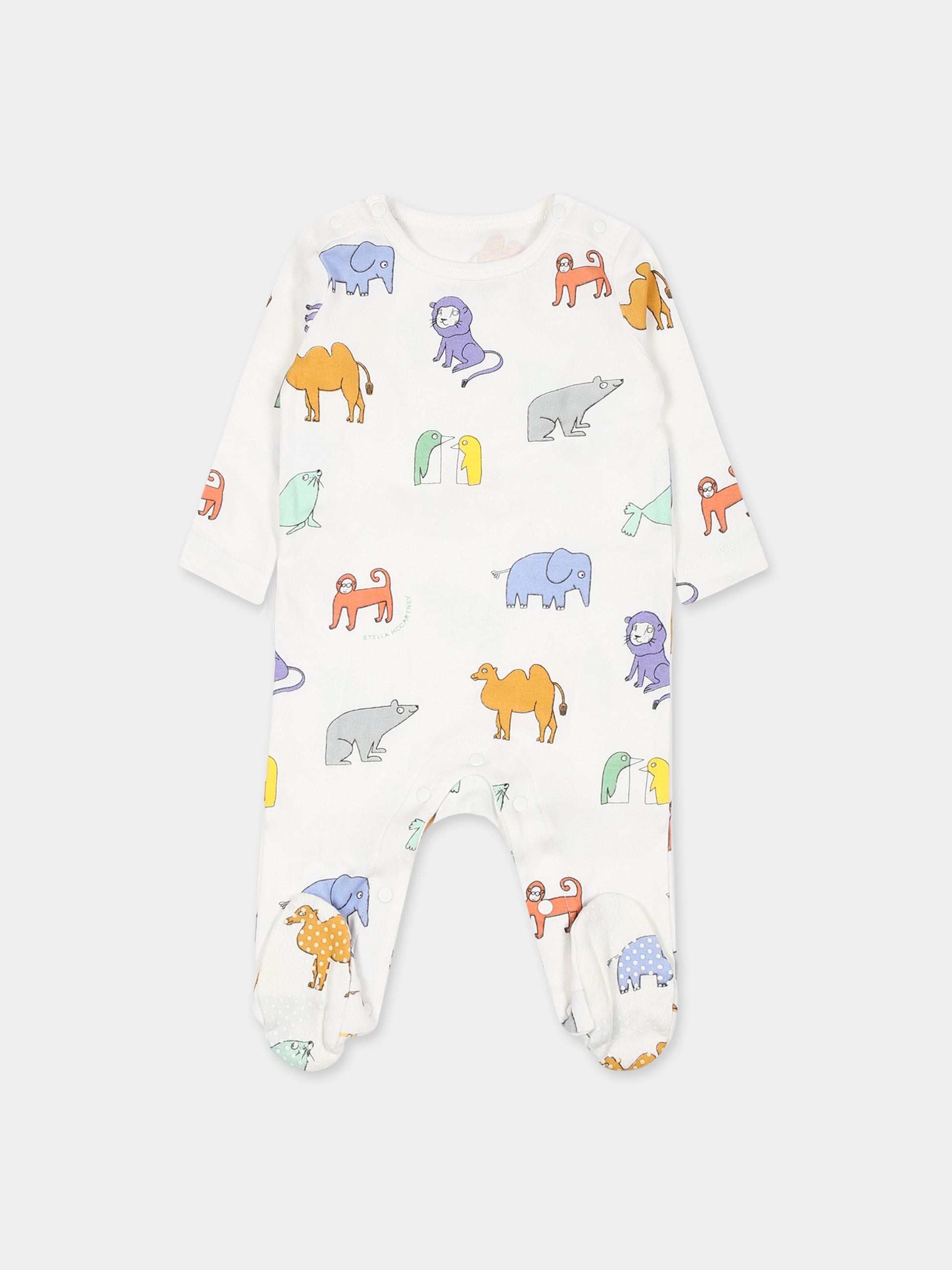 Set bianco per neonati con animali,Stella Mccartney Kids,TTB579 Z1484 101MC