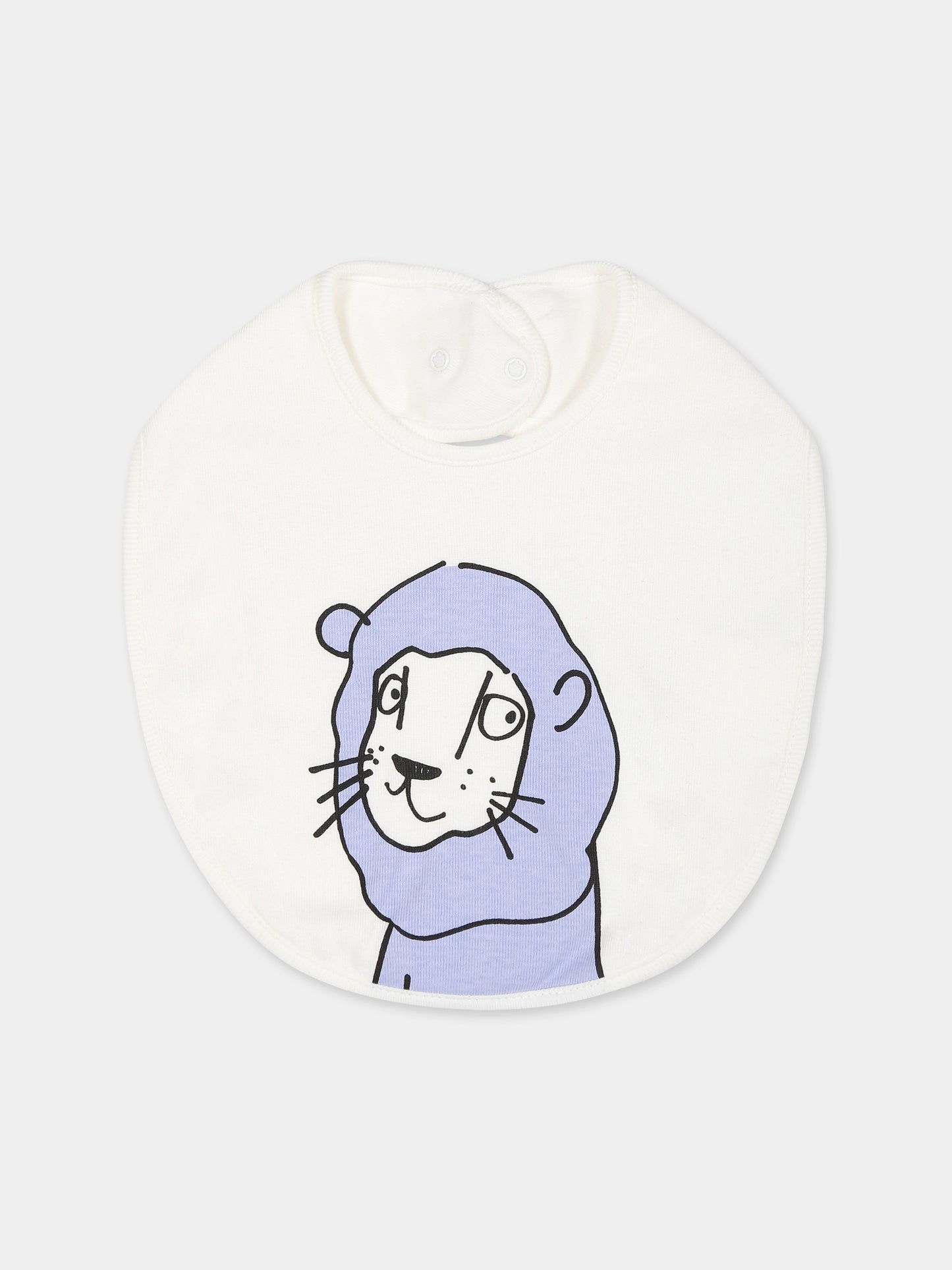 Set  bianco per neonati con stampa leone,Stella Mccartney Kids,TTB599 Z0669 101