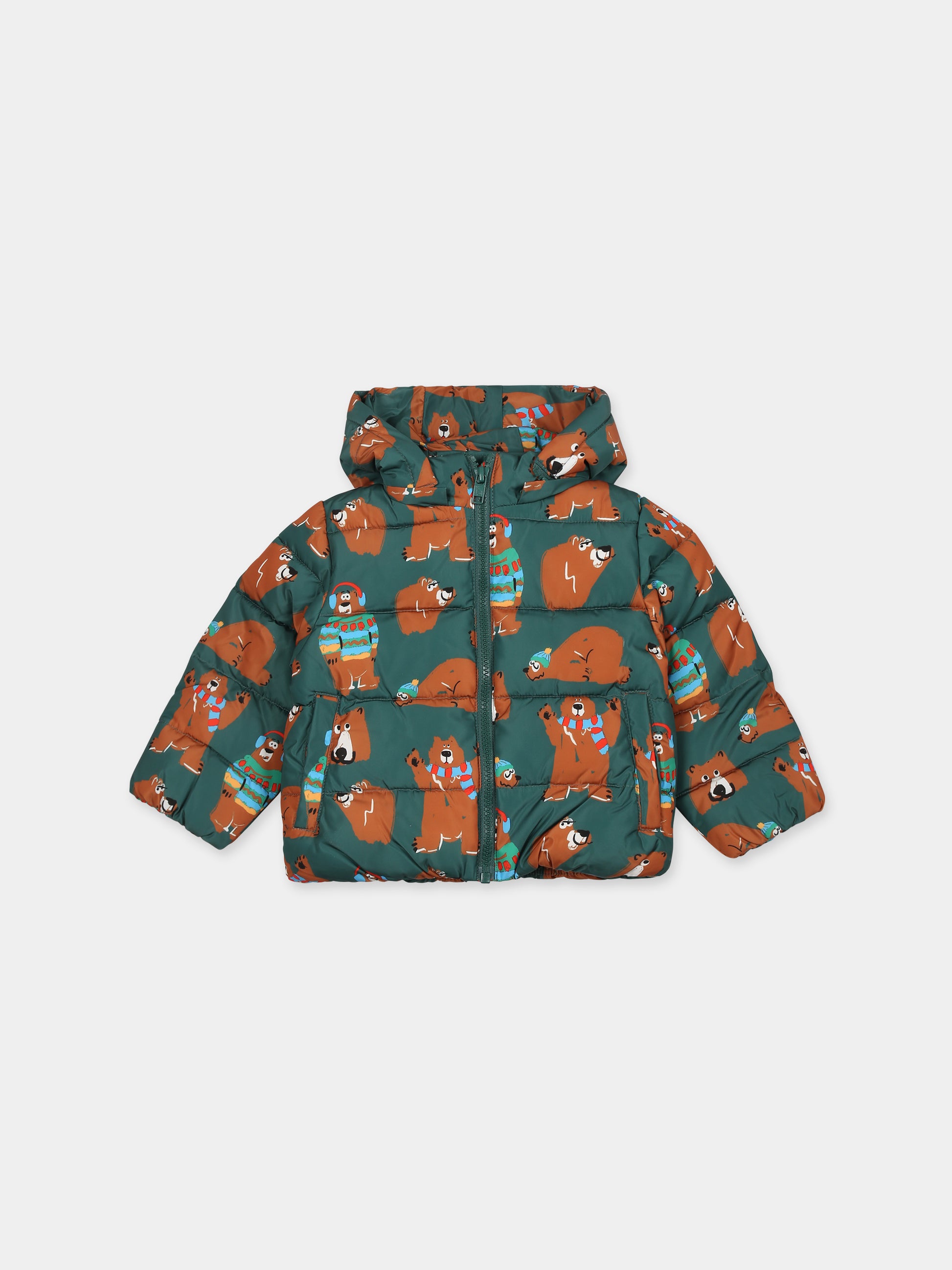 Piumino verde per neonato,Stella Mccartney Kids,TT2577 Z1469 719MC