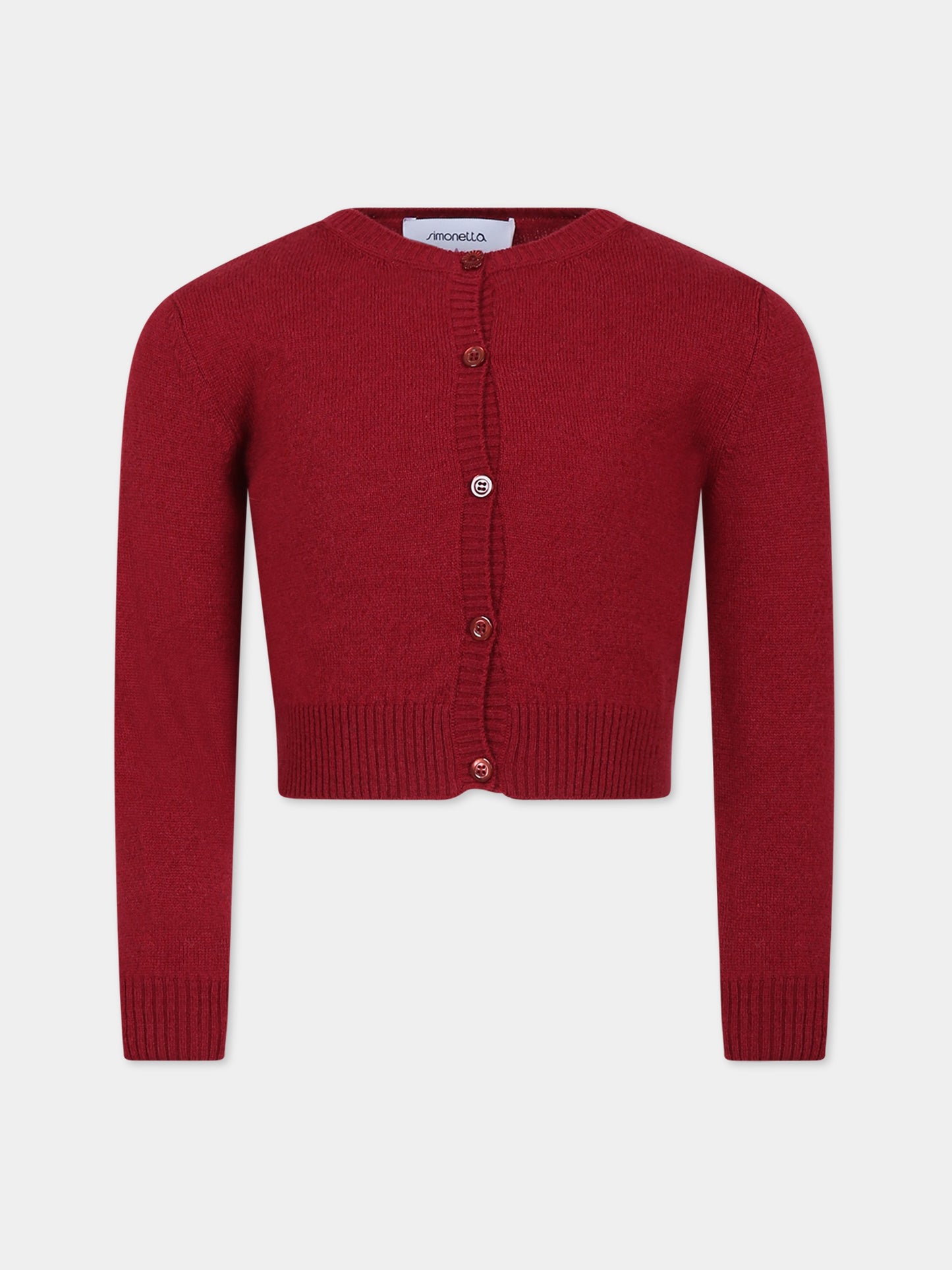 Cardigan bordeaux per bambina,Simonetta,ST9A40 W0113 534