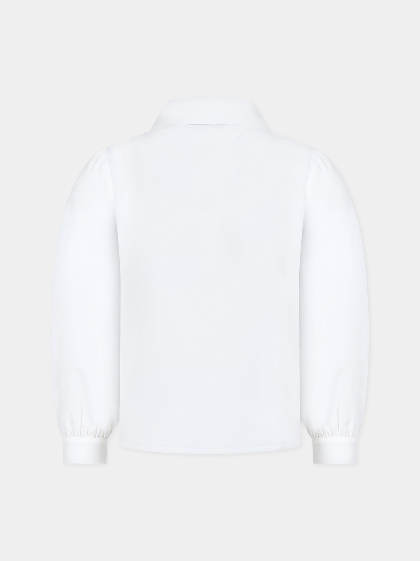 Camicia bianca per bambina con fiocco,Simonetta,ST5A20 K0005 101RS