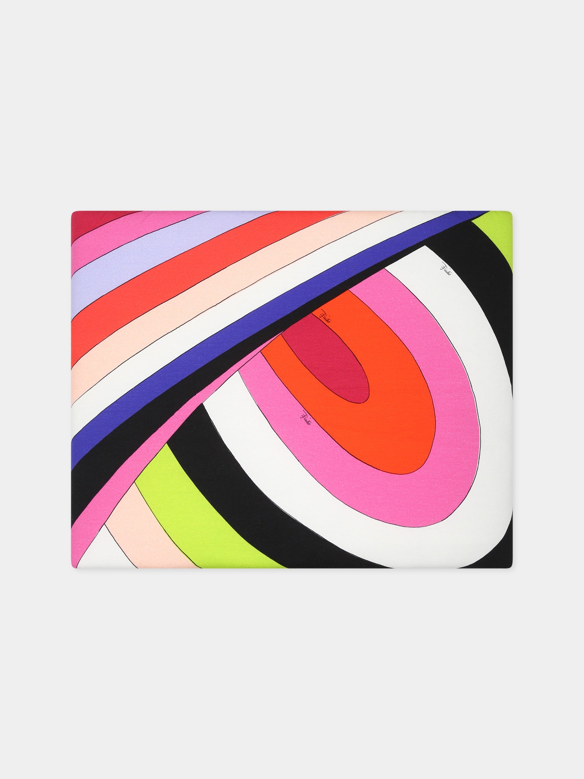 Coperta multicolor per neonata con logo,Emilio Pucci Junior,PT0040 J0311 999NE