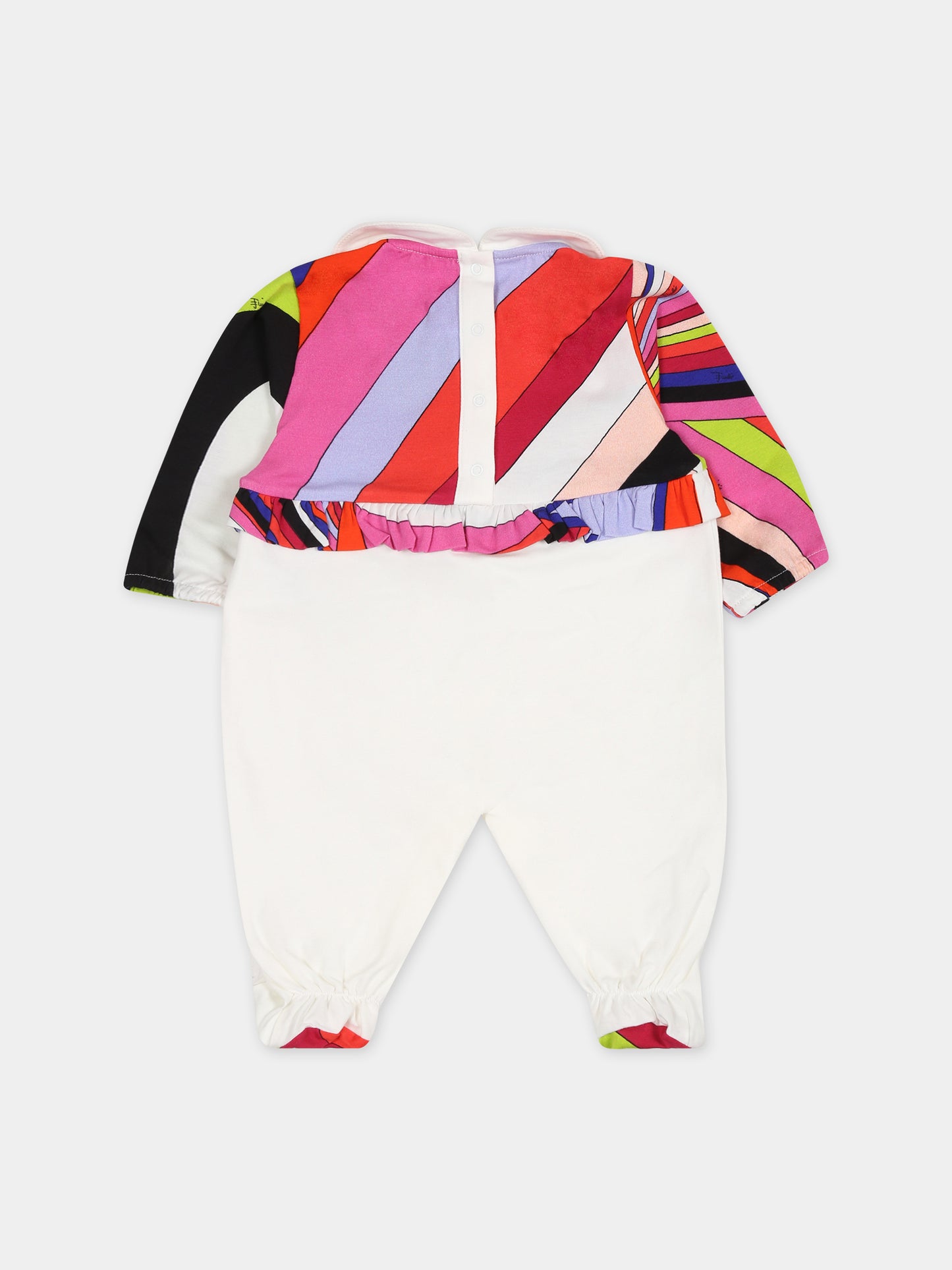 Set bianco per neonata con logo,Emilio Pucci Junior,PTB030 J0311 999NE