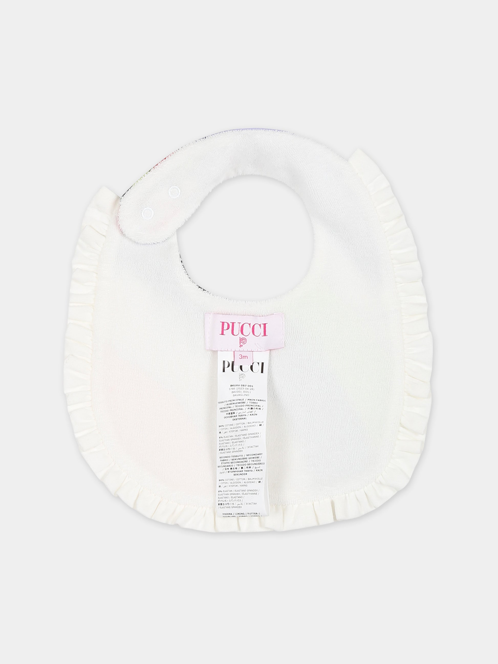 Set bianco per neonata con logo,Emilio Pucci Junior,PTB030 J0311 999NE