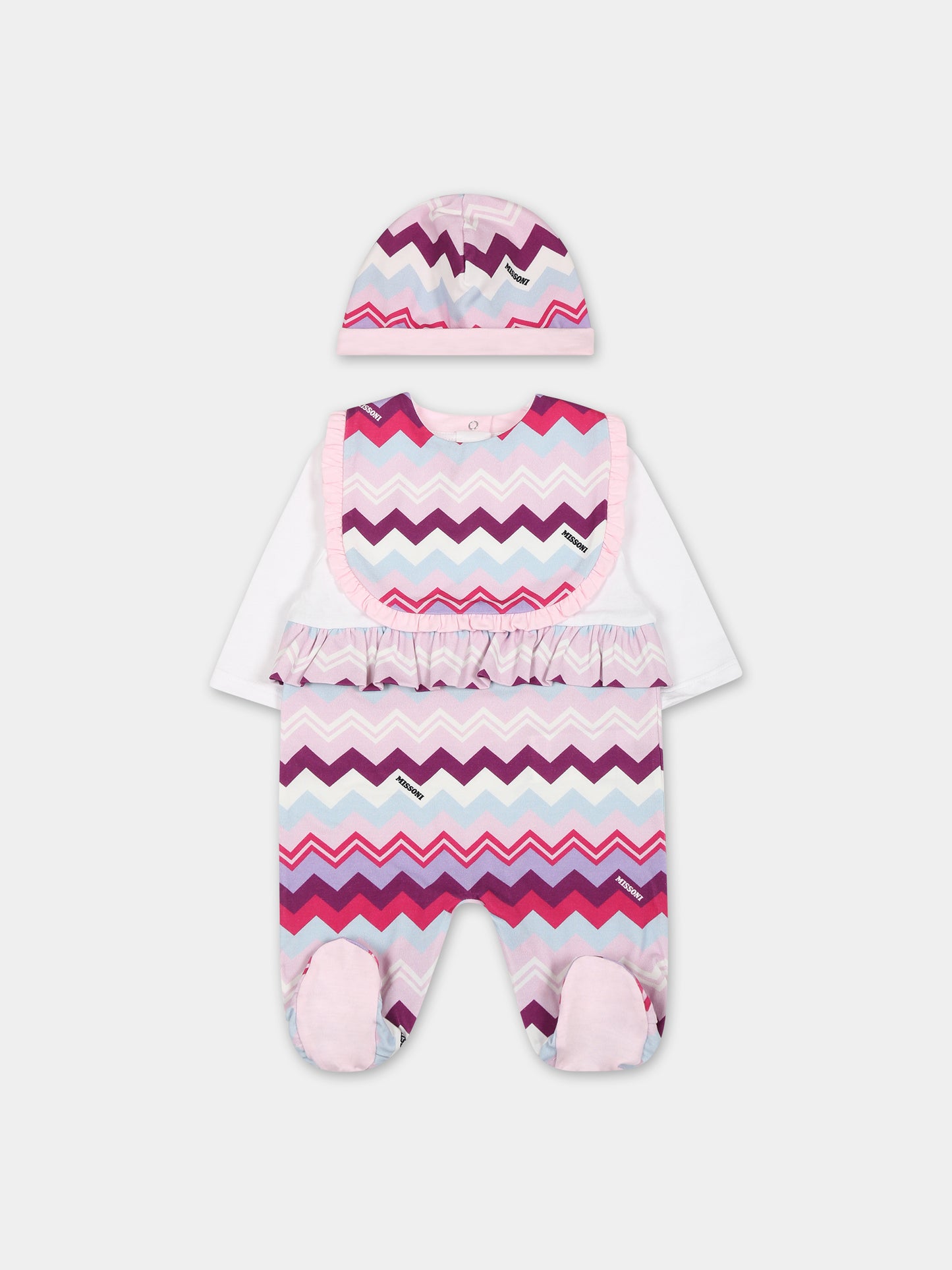 Set viola per neonata con logo,Missoni,MTB020 J0319 579MC