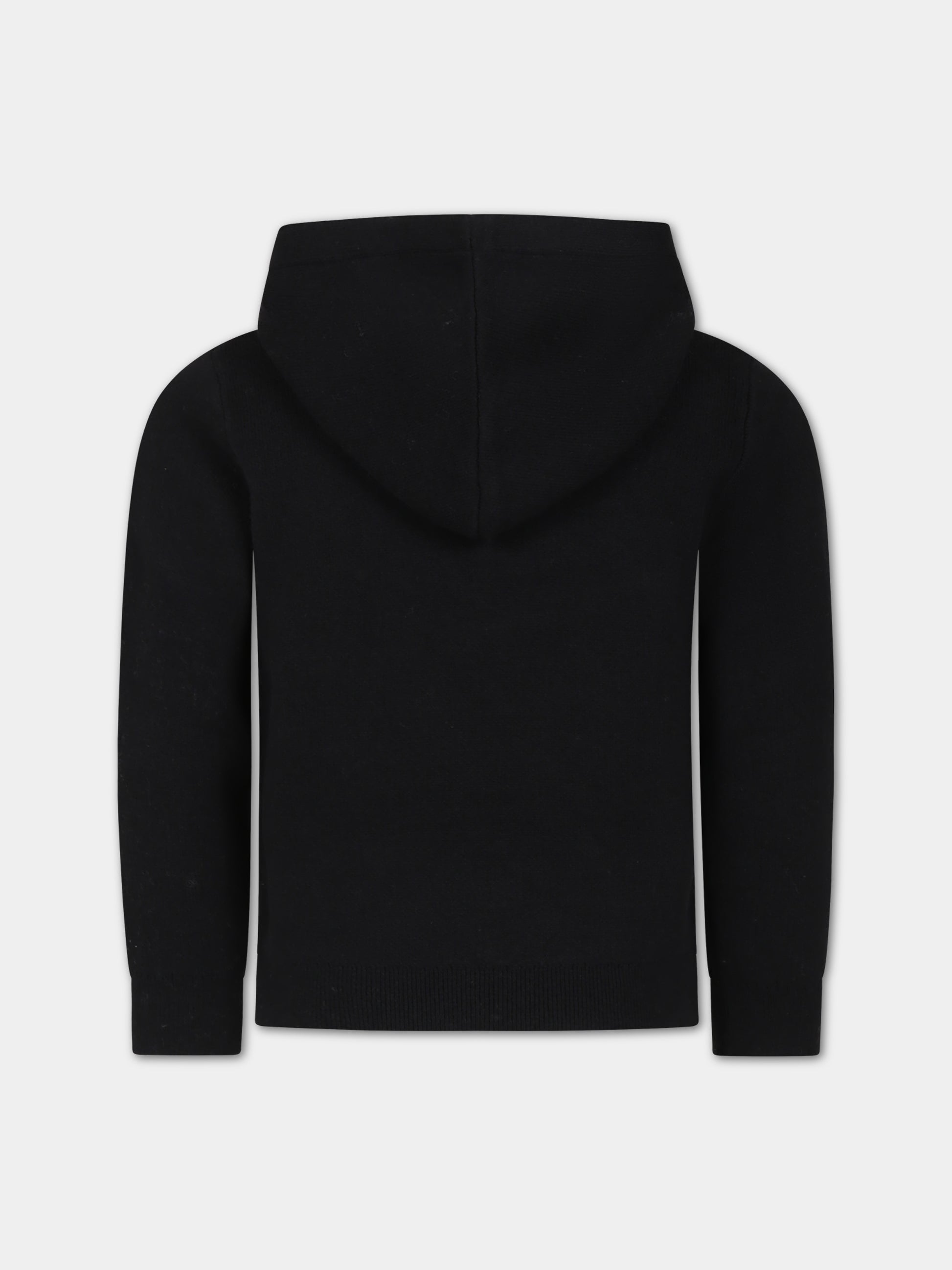 Maglione nero con logo per bambino,Lanvin Petite,N25130 09B