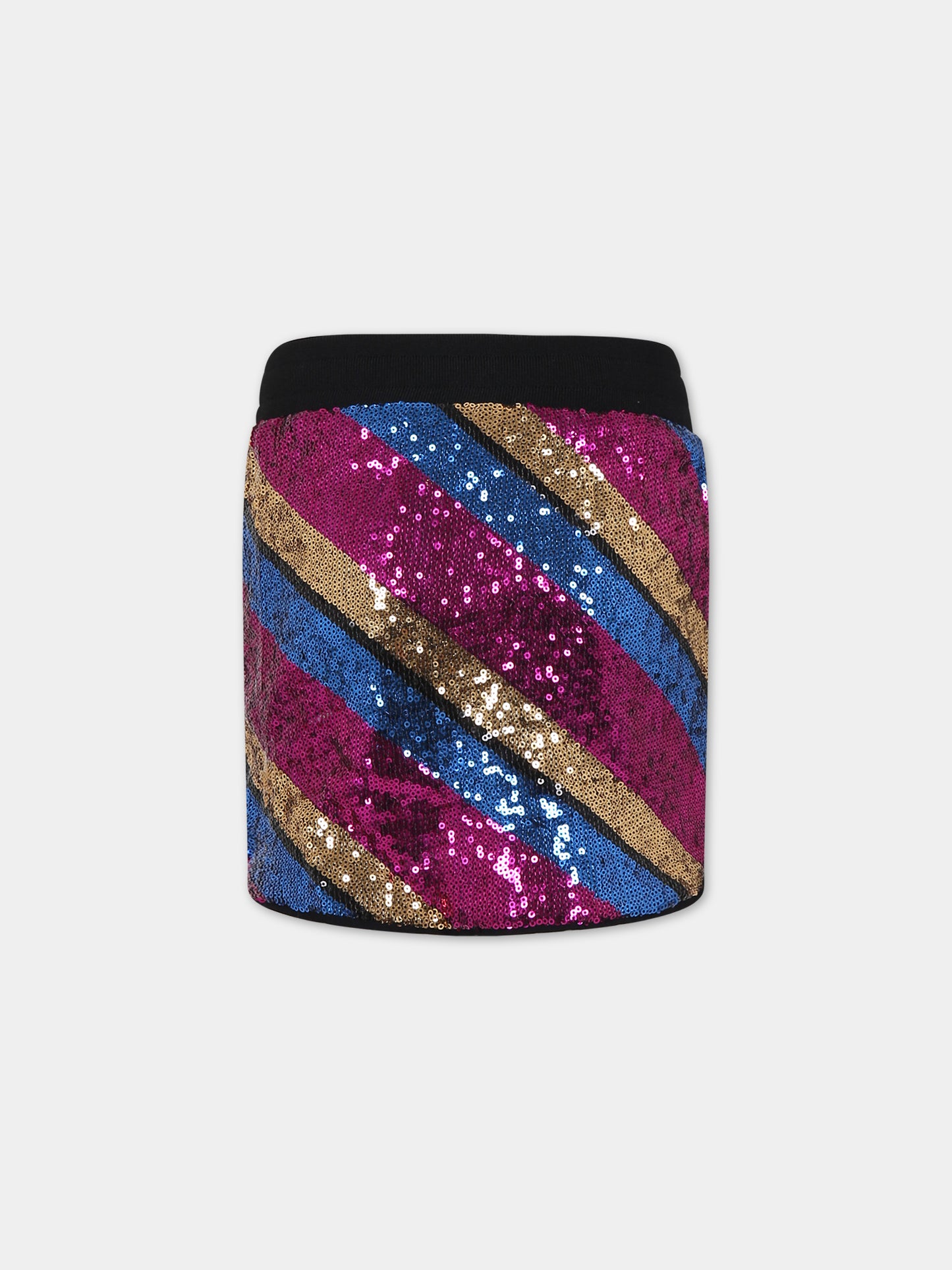 Gonna elegante multicolor per bambina con paillettes,Sonia Rykiel Paris,A13011 Z41