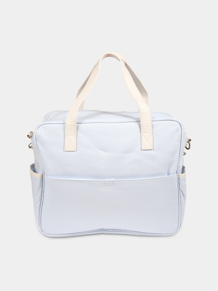 Borsa mamma celeste per neonato con logo,Kenzo Kids,K90102 771