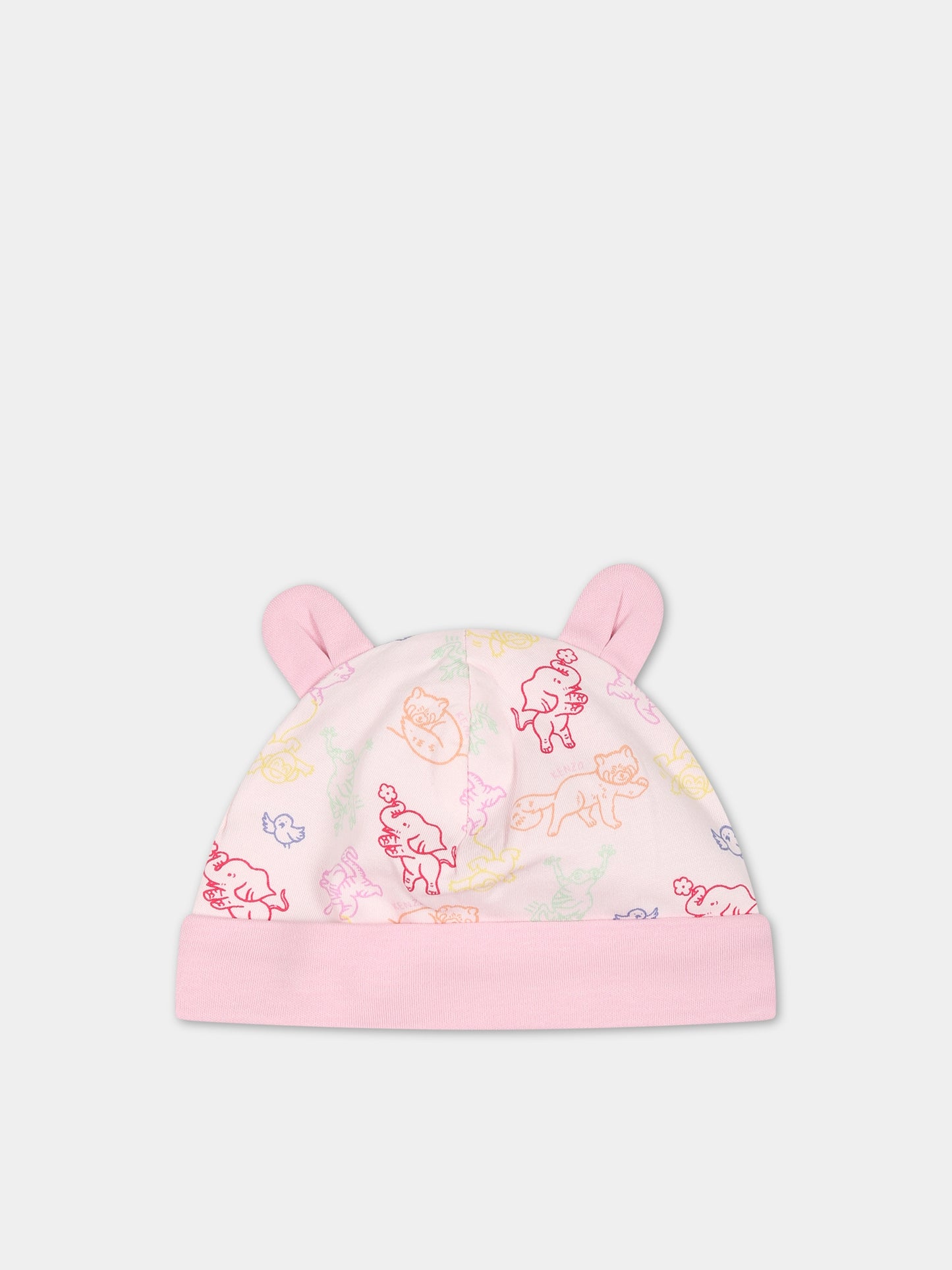 Set bianco per neonata con stampa,Kenzo Kids,K98119 470