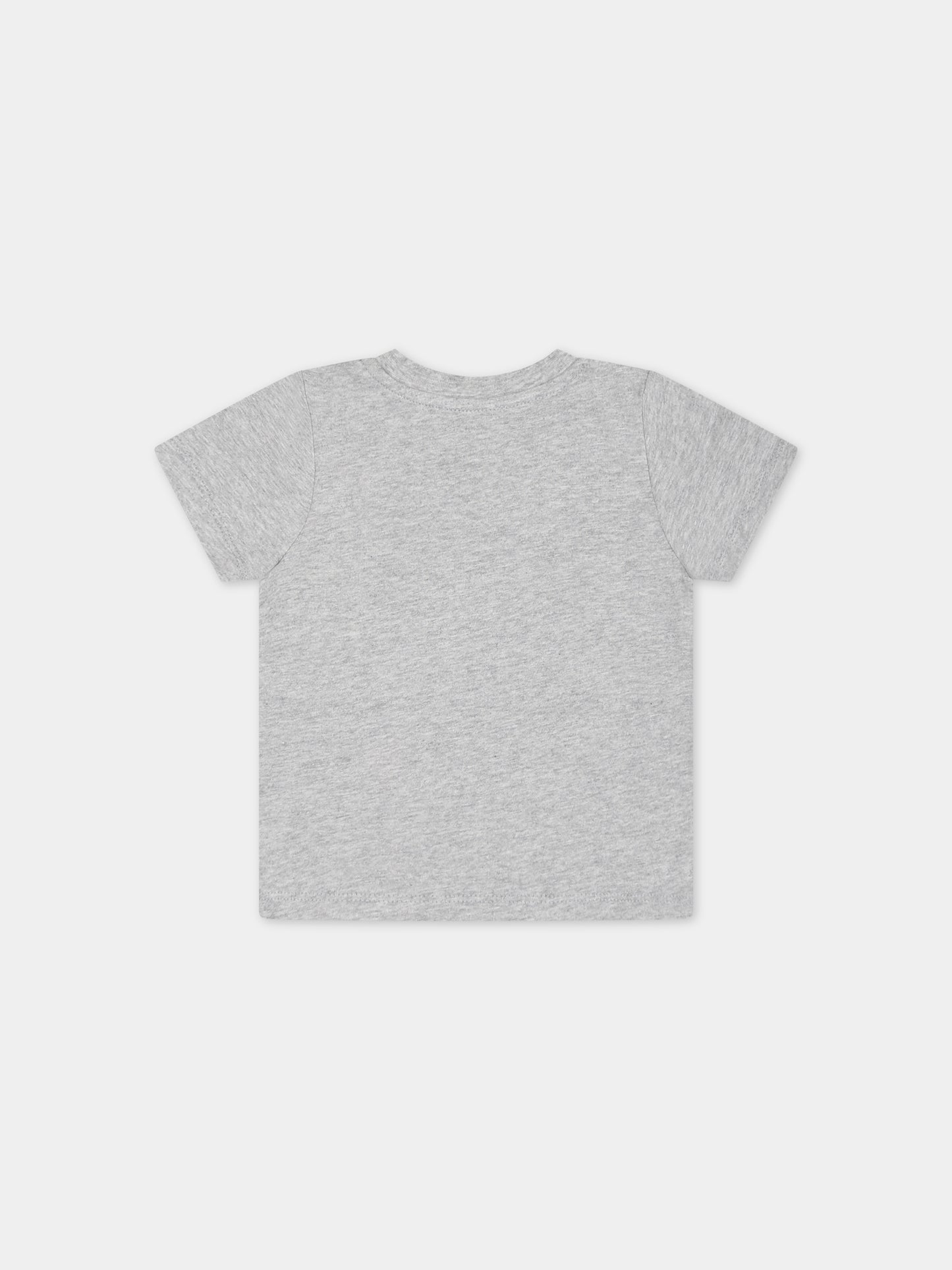 T-shirt grigia per neonati con logo,Kenzo Kids,K05527 A41