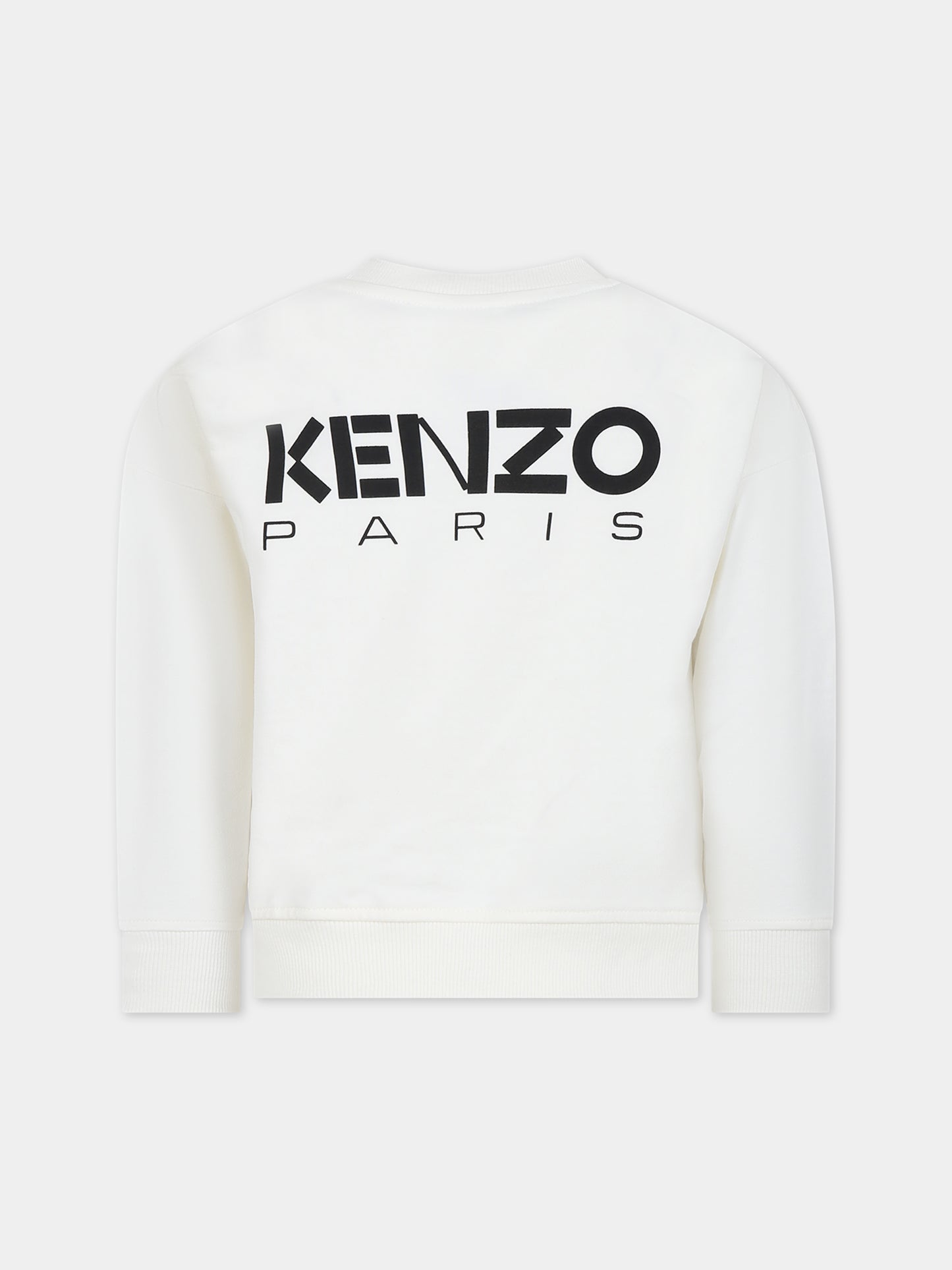 Felpa avorio per bambina con fiore,Kenzo Kids,K15688 12P