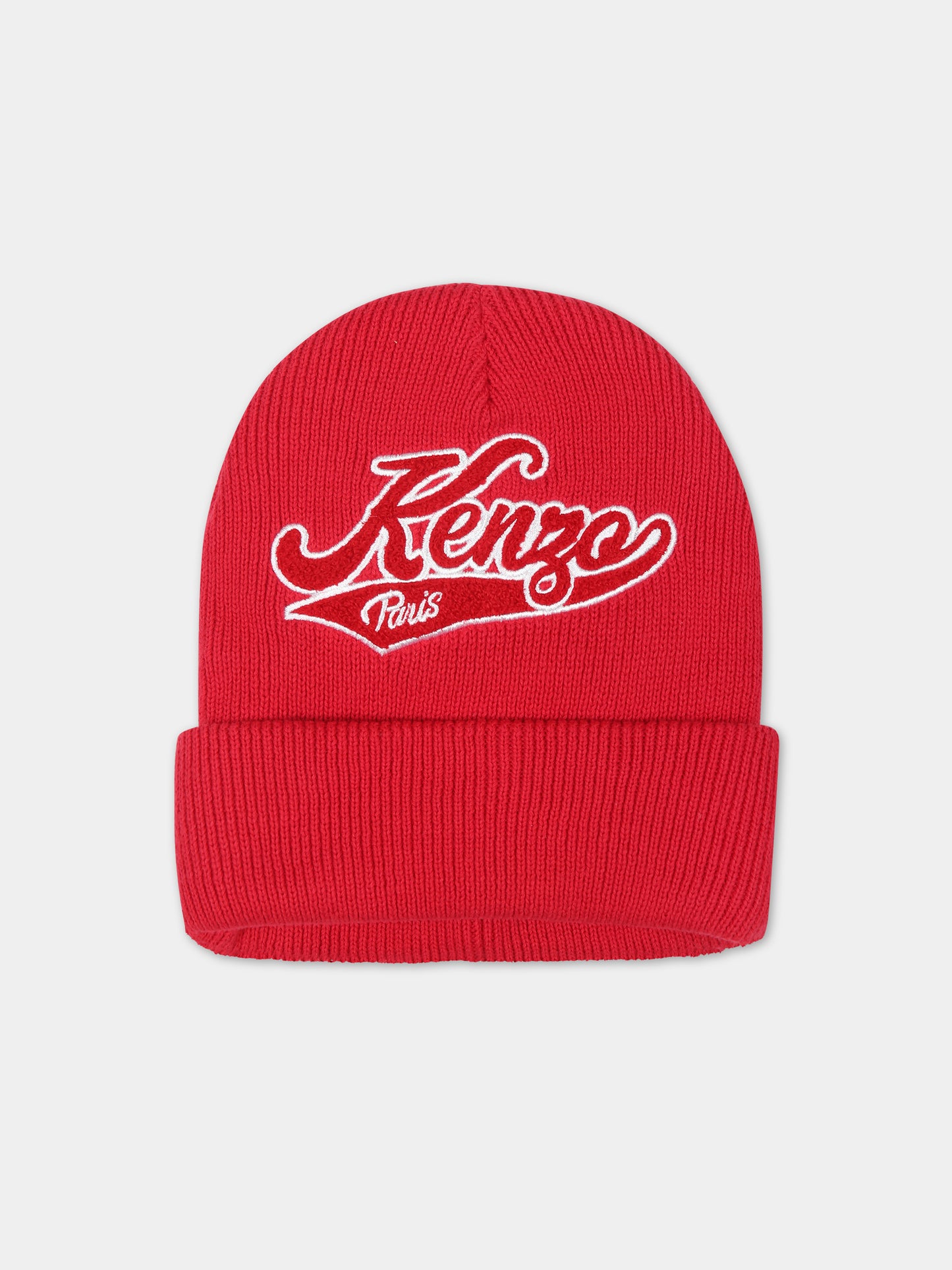 Berretto rosso per bambini con logo,Kenzo Kids,K11035 990