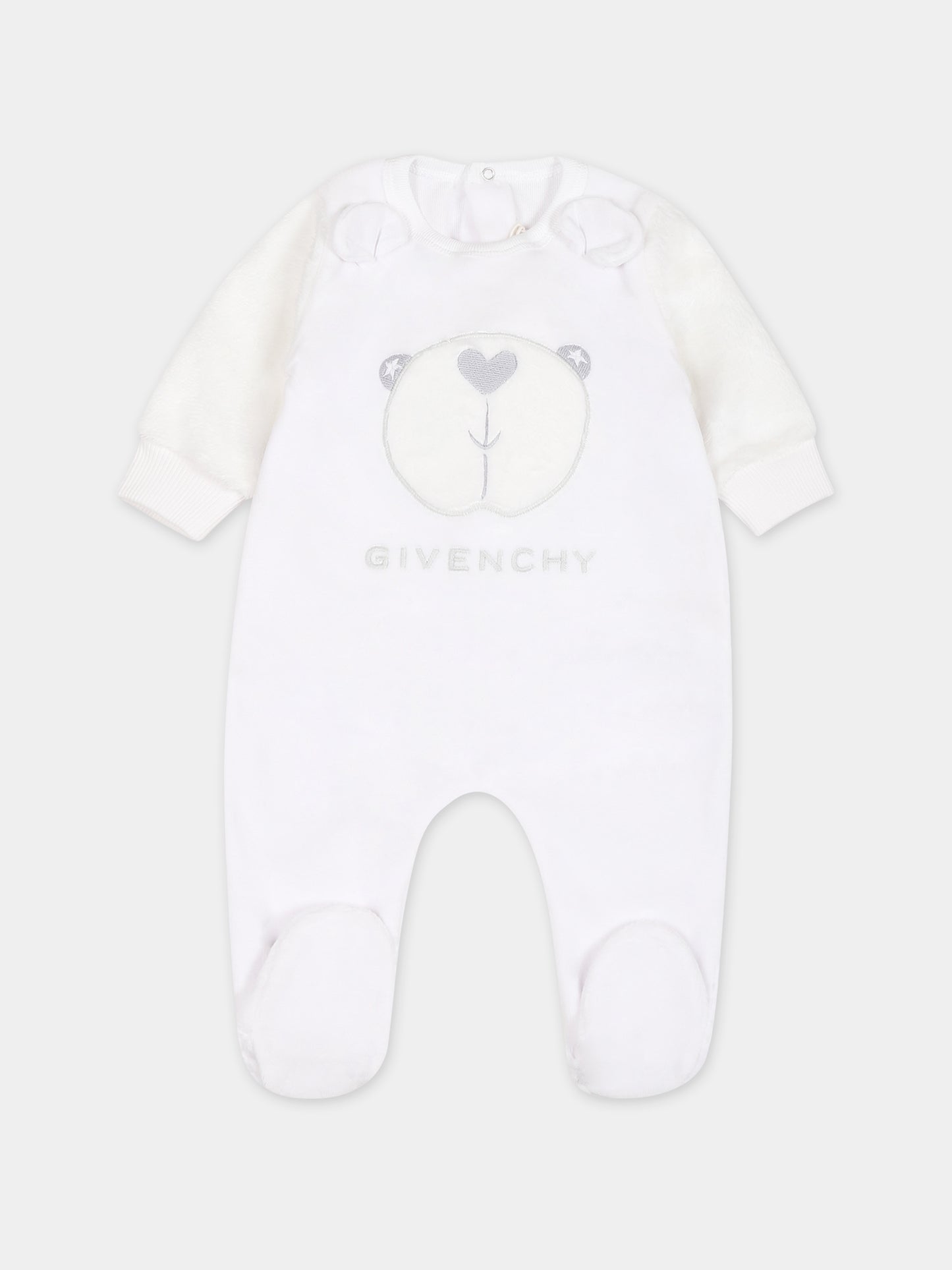 Set bianco per neonati con logo,Givenchy Kids,H9K074 N00