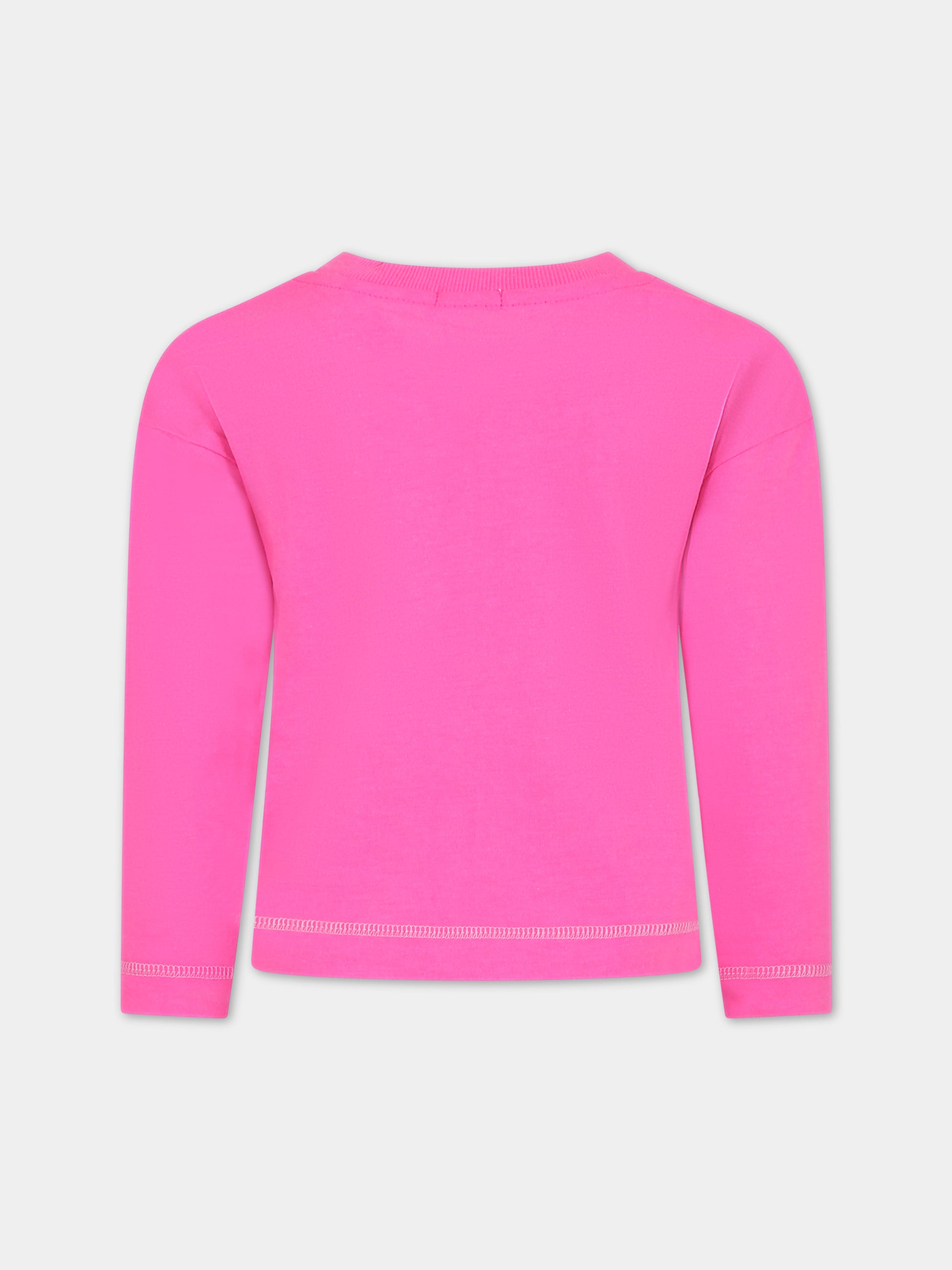 T-shirt fucsia con borsetta per bambina,Billieblush,U15B97 47M