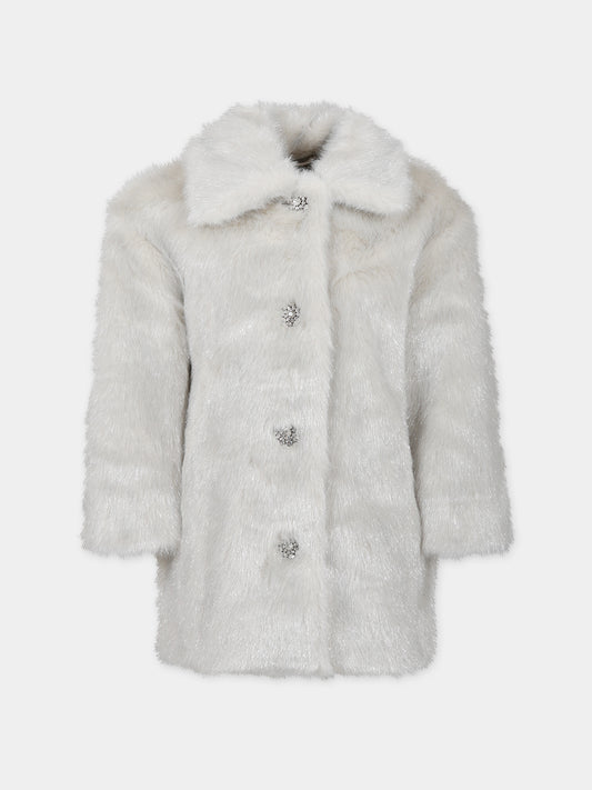 Ecopelliccia bianca per bambina,Philosophy,PFGB005 C PL065 0000