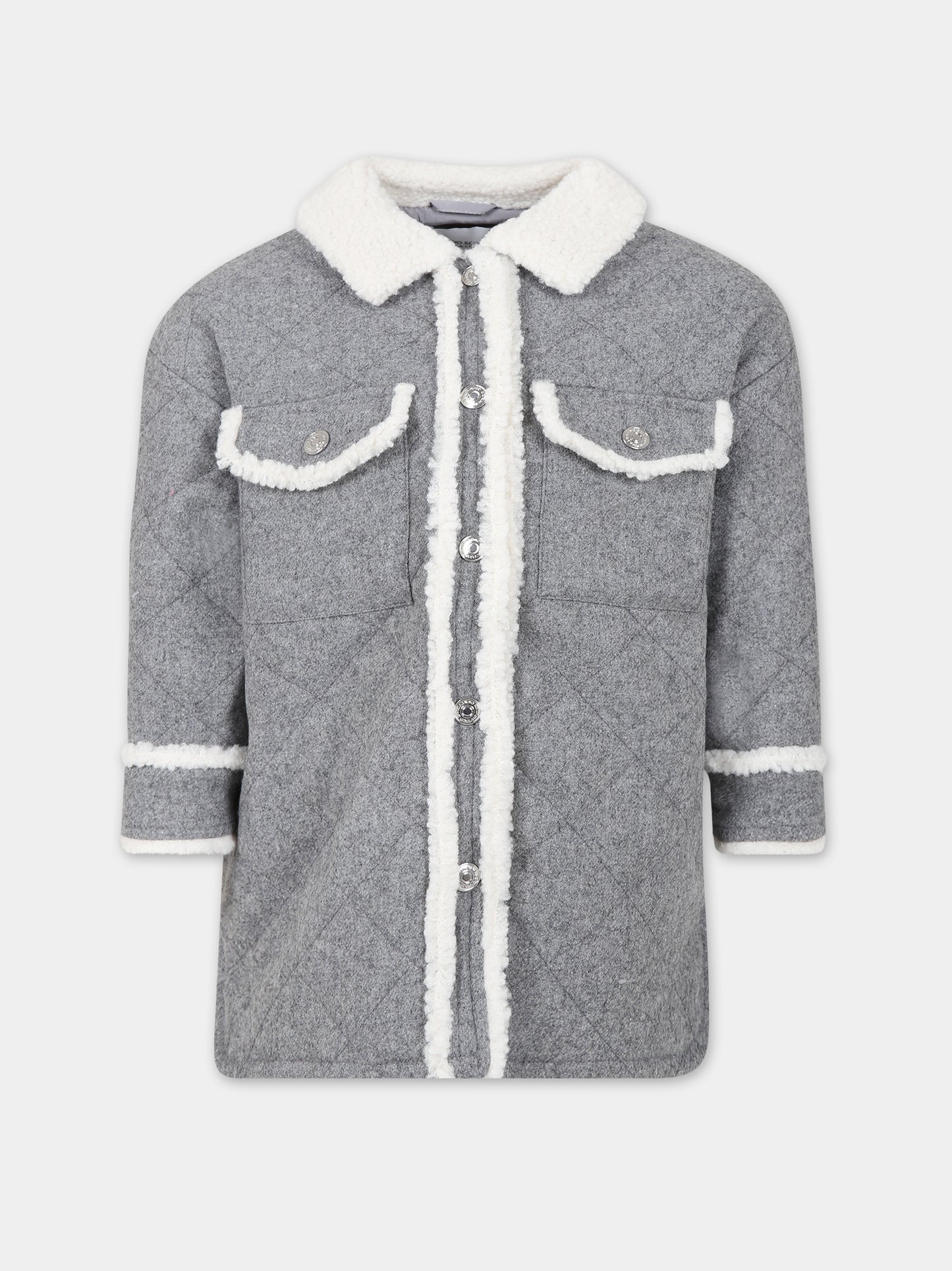 Giubbotto grigio per bambina,Ermanno Scervino Junior,SFGB011 C ML251 5000