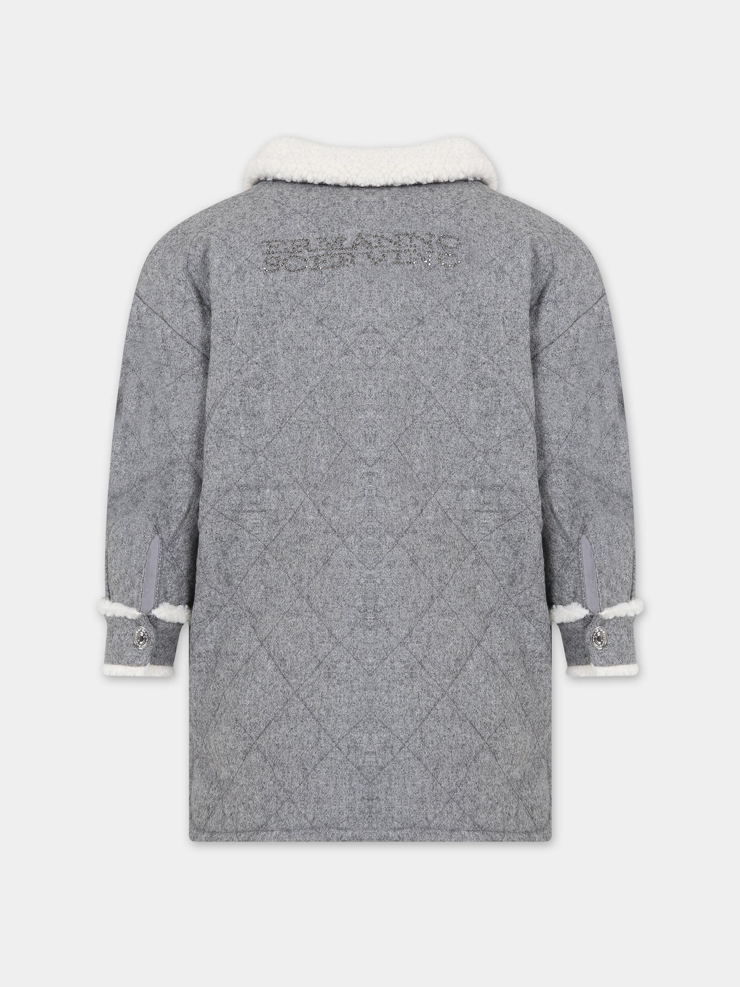 Giubbotto grigio per bambina,Ermanno Scervino Junior,SFGB011 C ML251 5000