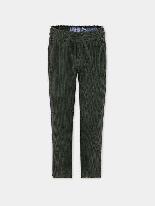 Pantaloni verdi per bambino con logo,Jacob Cohen,HMPA007 0 VE130 1004