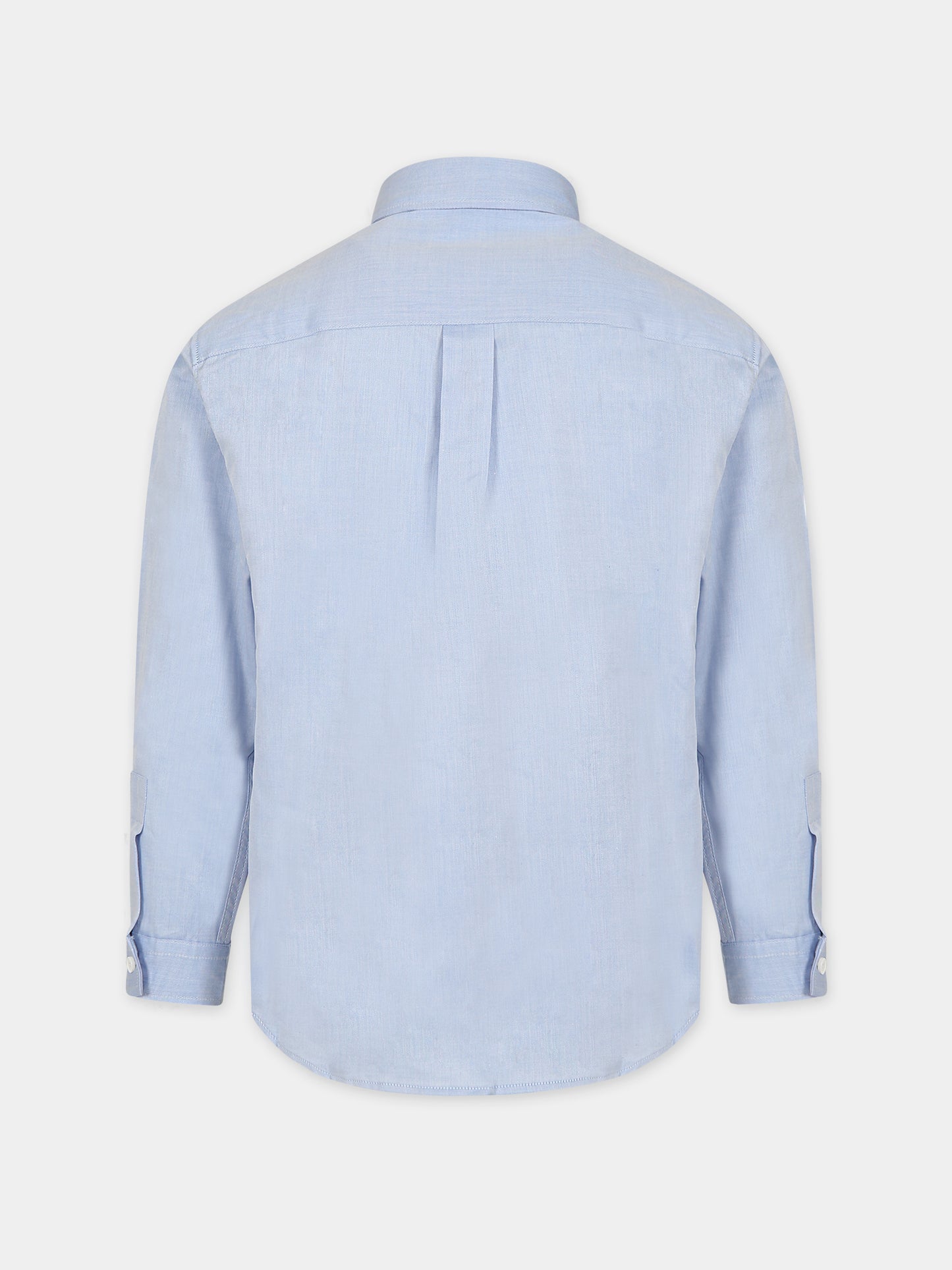 Camicia azzurra per bambino con logo,Dondup Kids,DMCA003 0 CA275 9034