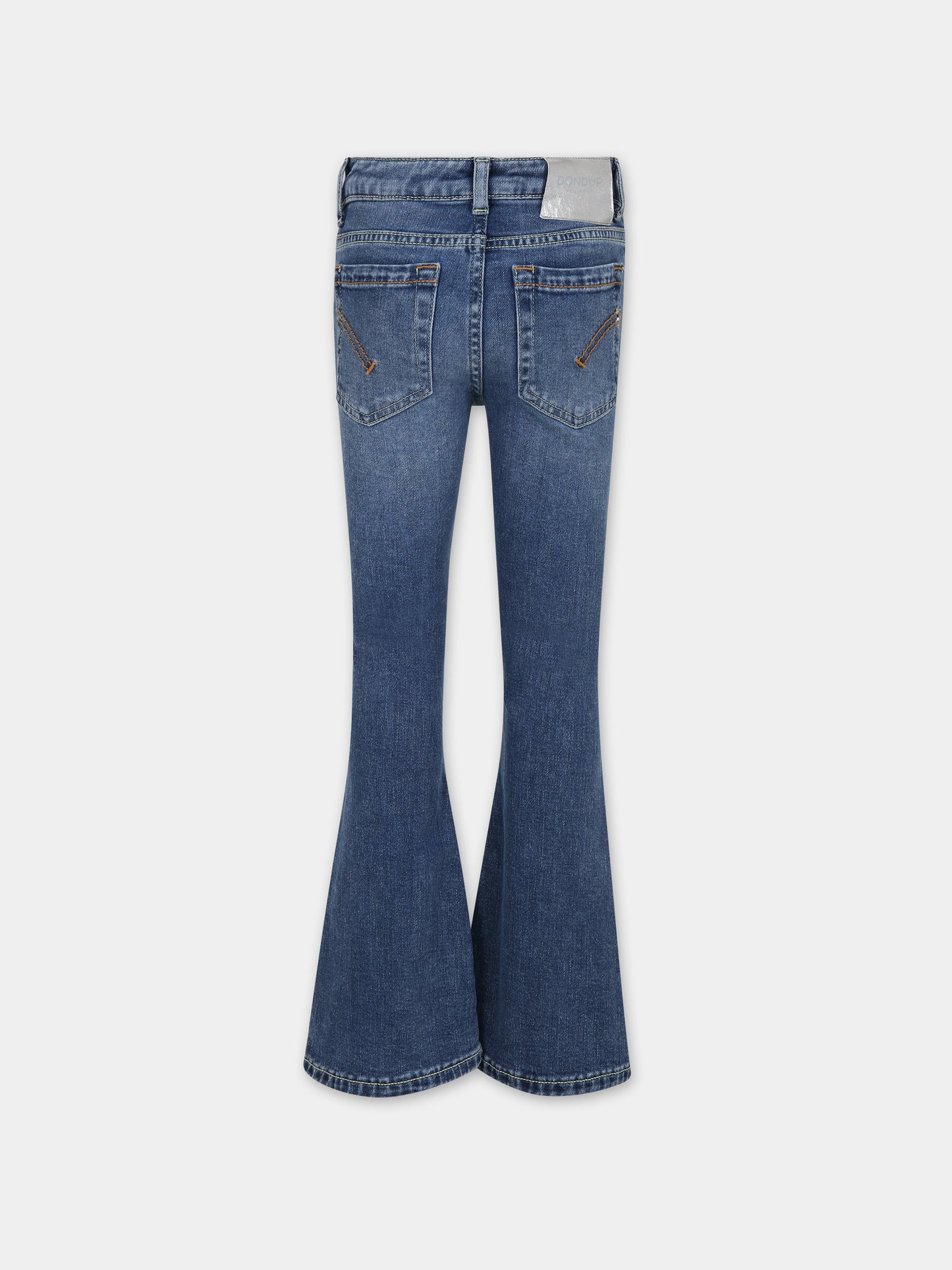 Jeans blu per bambina con logo,Dondup Kids,DFPA033 C DS039 4005