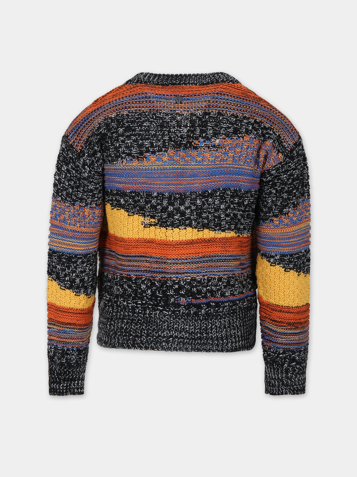 Cardigan nero per bambino con logo,Dondup Kids,DMMA002 C FL018 MULT