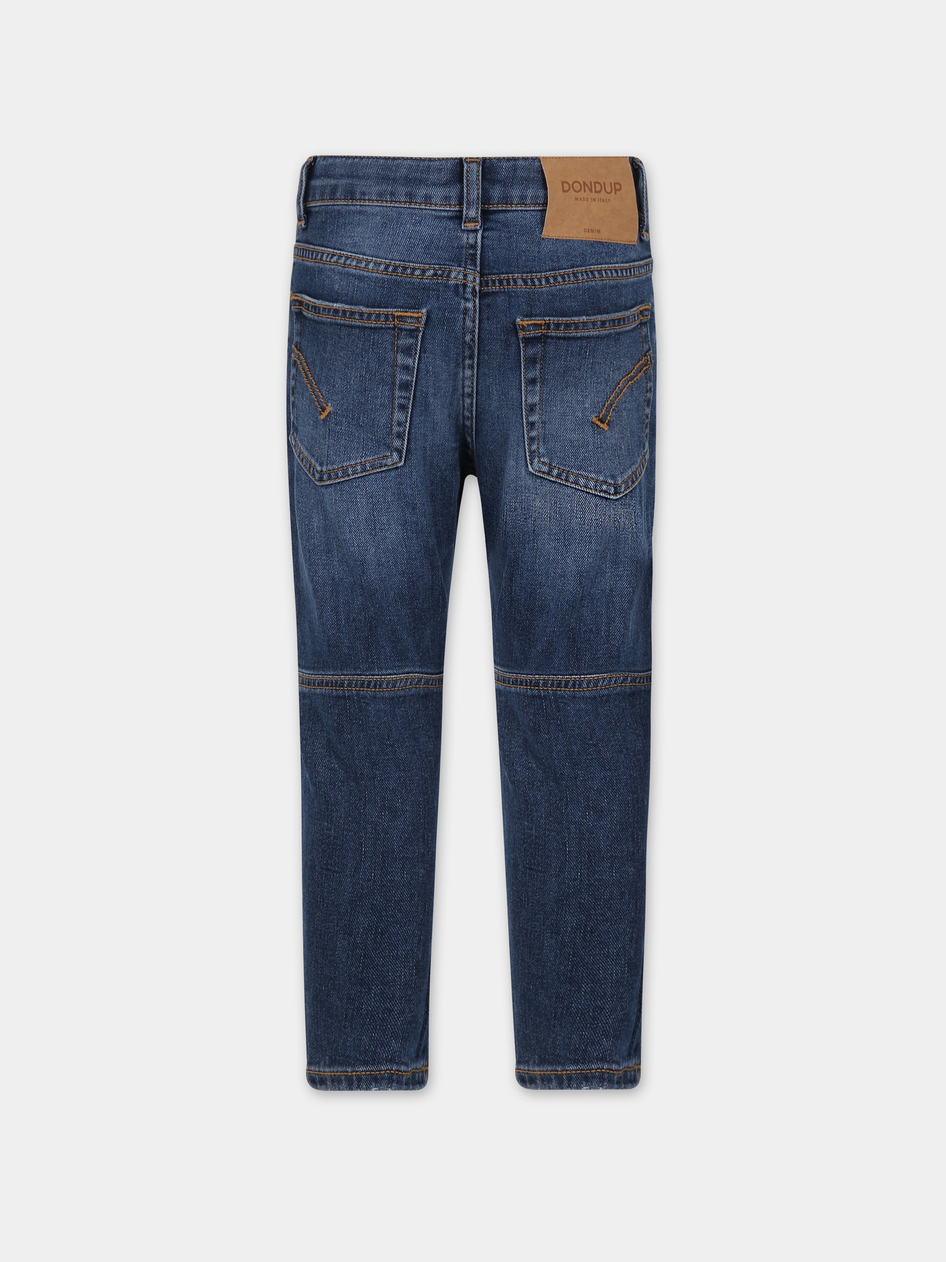 Jeans blu per bambino con logo,Dondup Kids,DMPA033 C DS039 0009