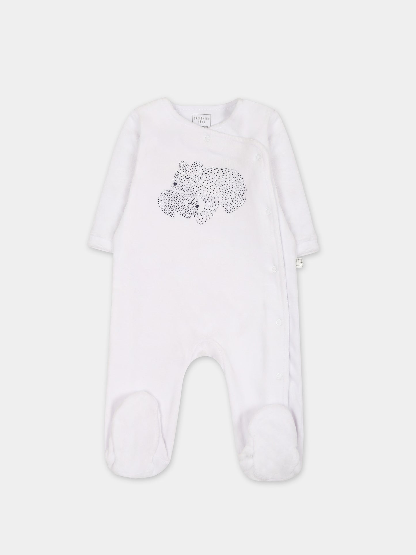 Tutina bianca con orsi per neonato,Carrement Beau,Y97302 10P