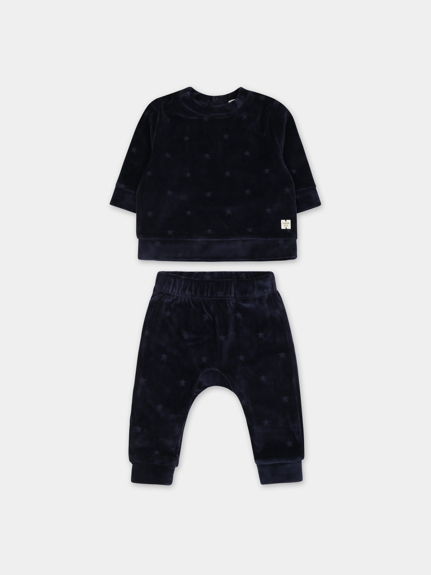 Completo blu per neonato con stelle,Carrement Beau,Y98226 849