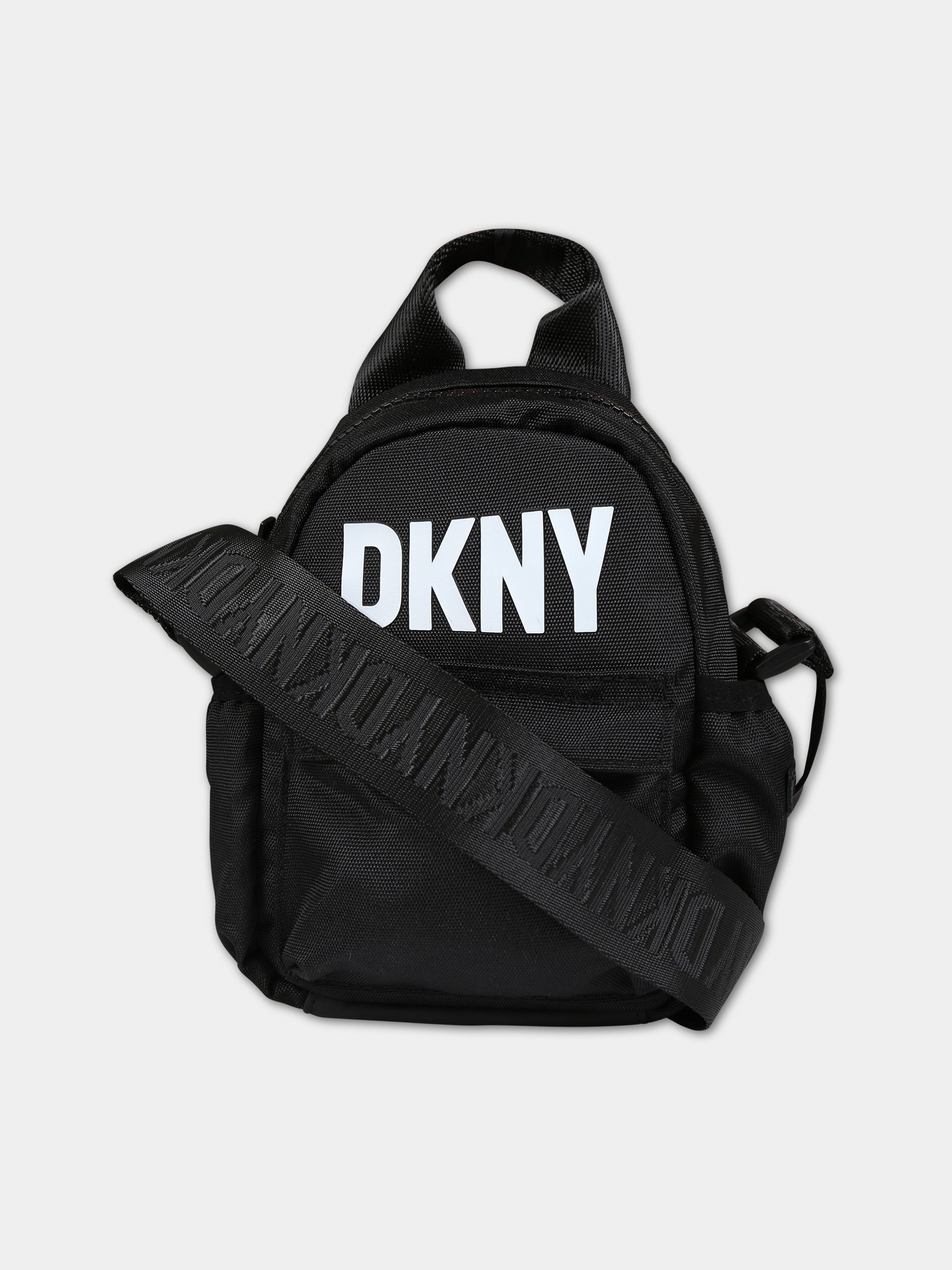 Borsa nera per bambini con logo,Dkny,D30575 09B