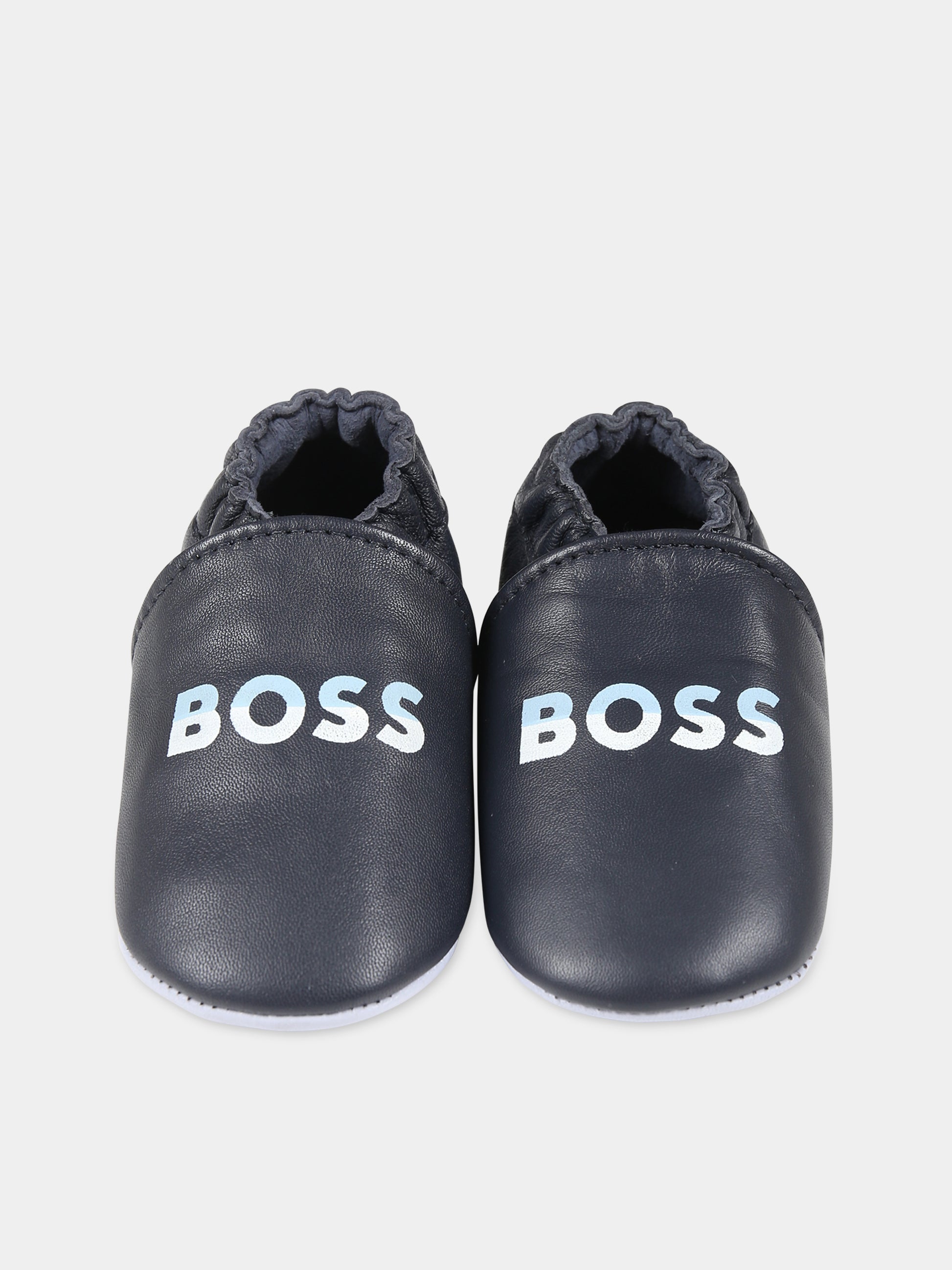 Sneakers basse da culla blu per neonato,Boss,J99129 849