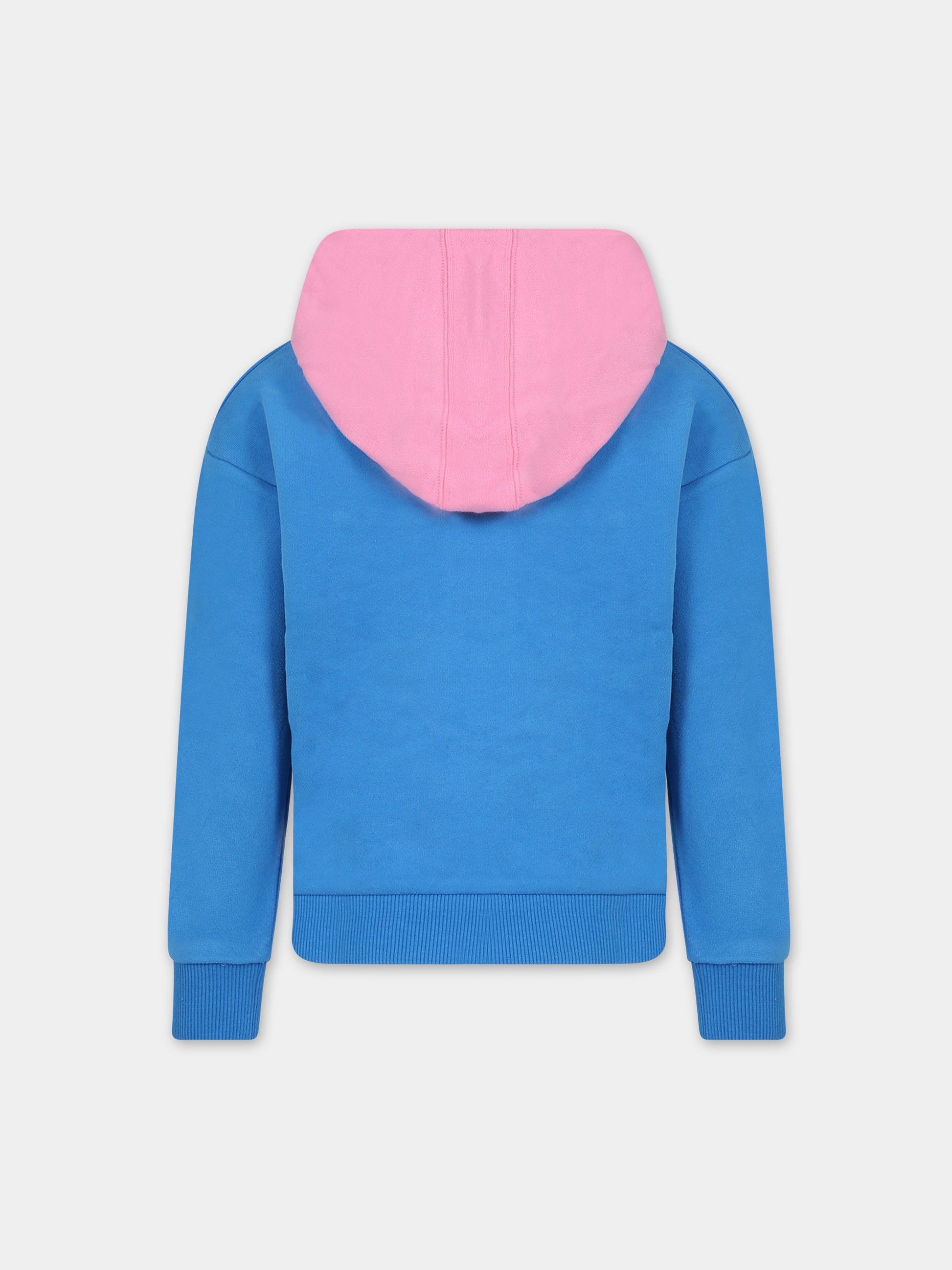 Felpa azzurra per bambina con logo,Little Marc Jacobs,W15690 83E