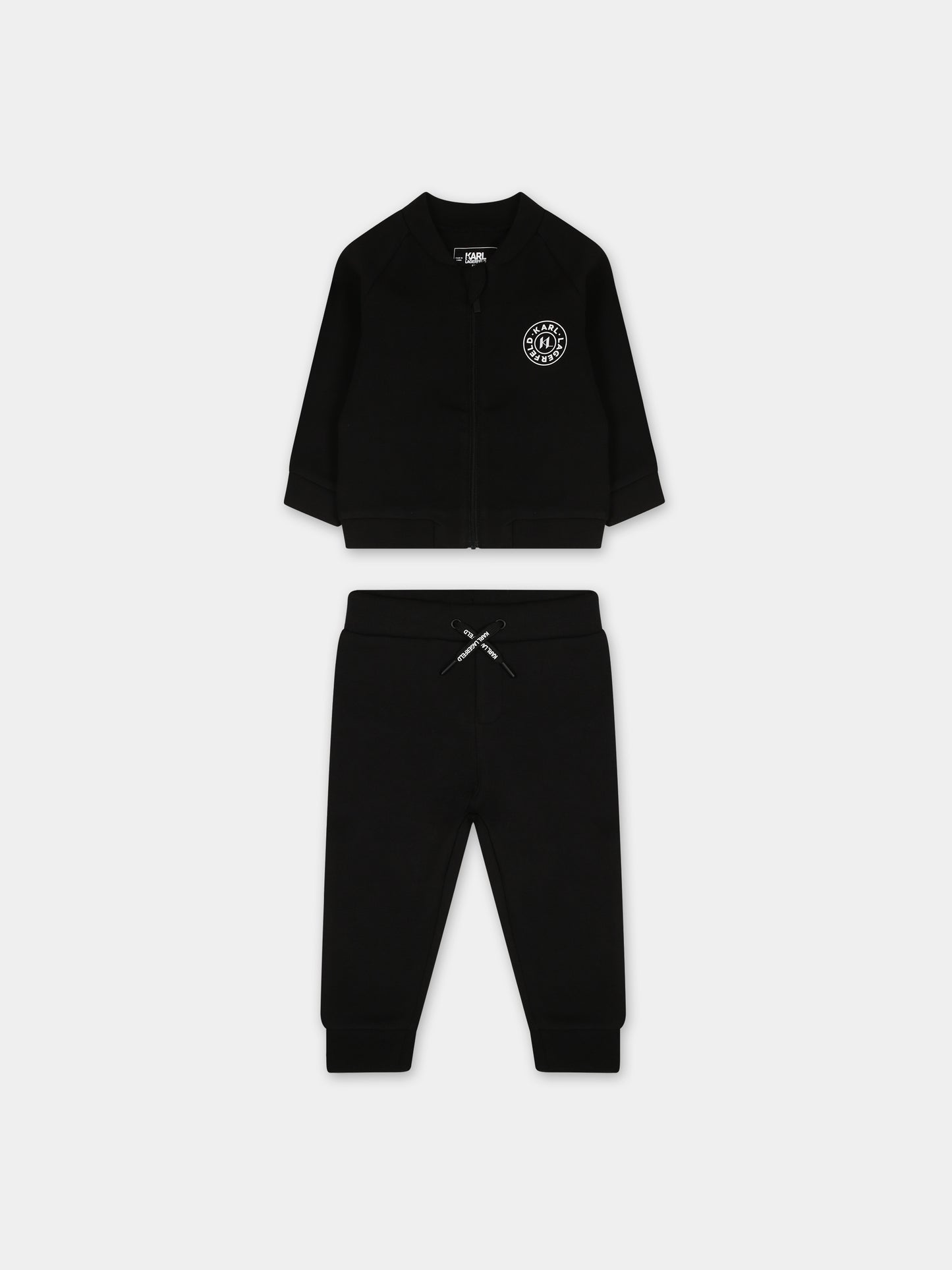 Tuta nera per neonato,Karl Lagerfeld Kids,Z98150 09B