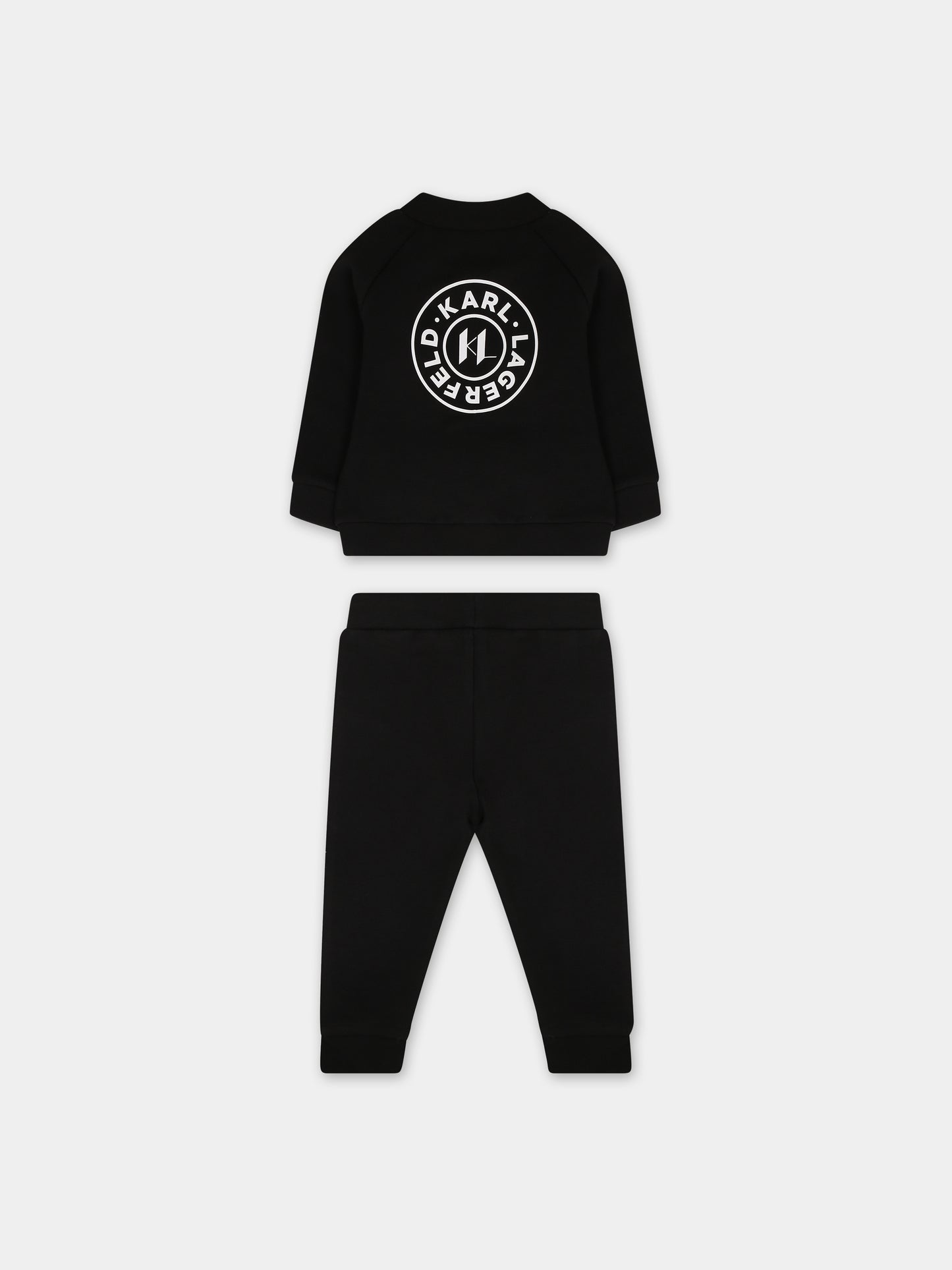 Tuta nera per neonato,Karl Lagerfeld Kids,Z98150 09B