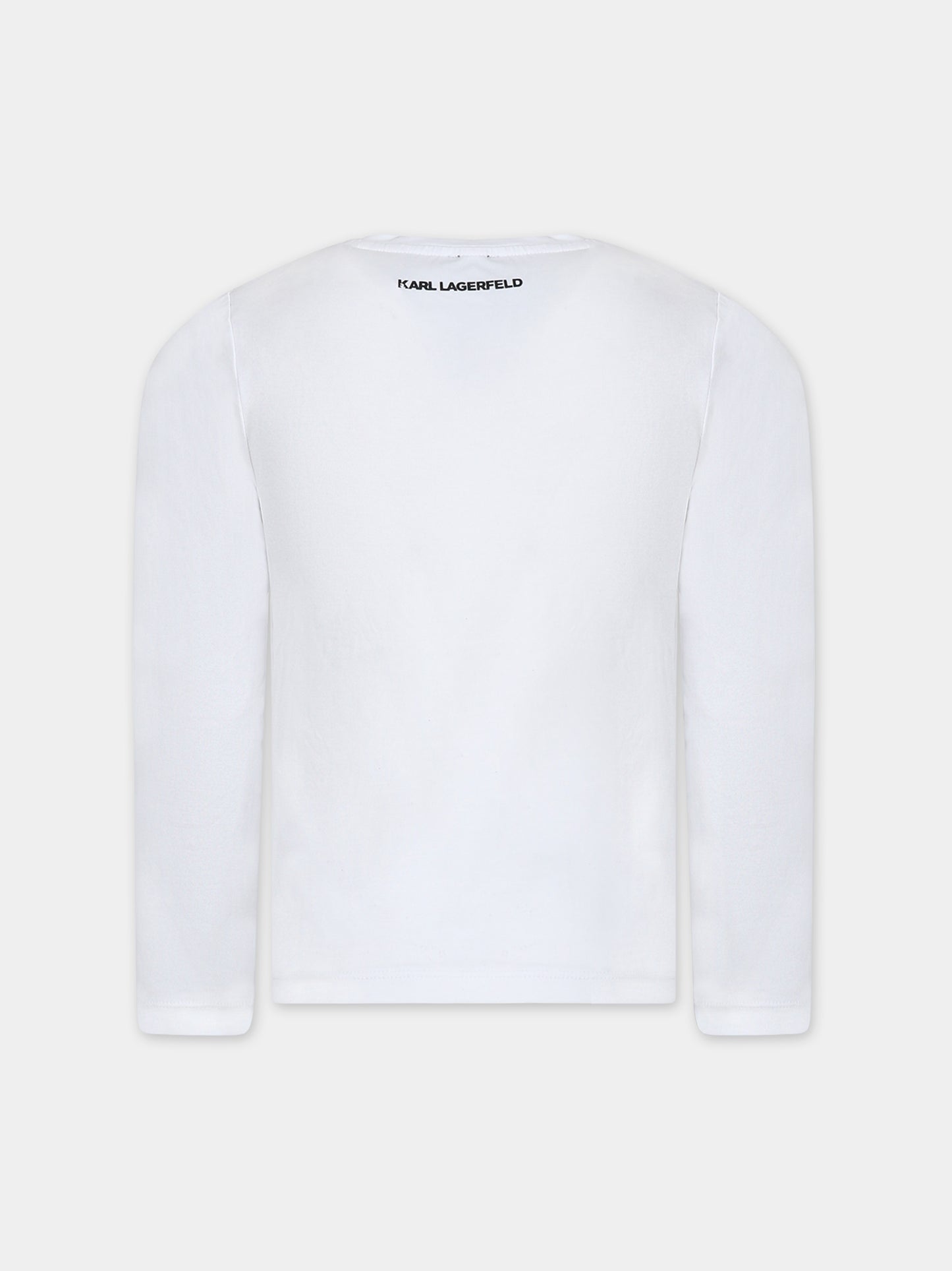 T-shirt bianca per bambina,Karl Lagerfeld Kids,Z15444 10P