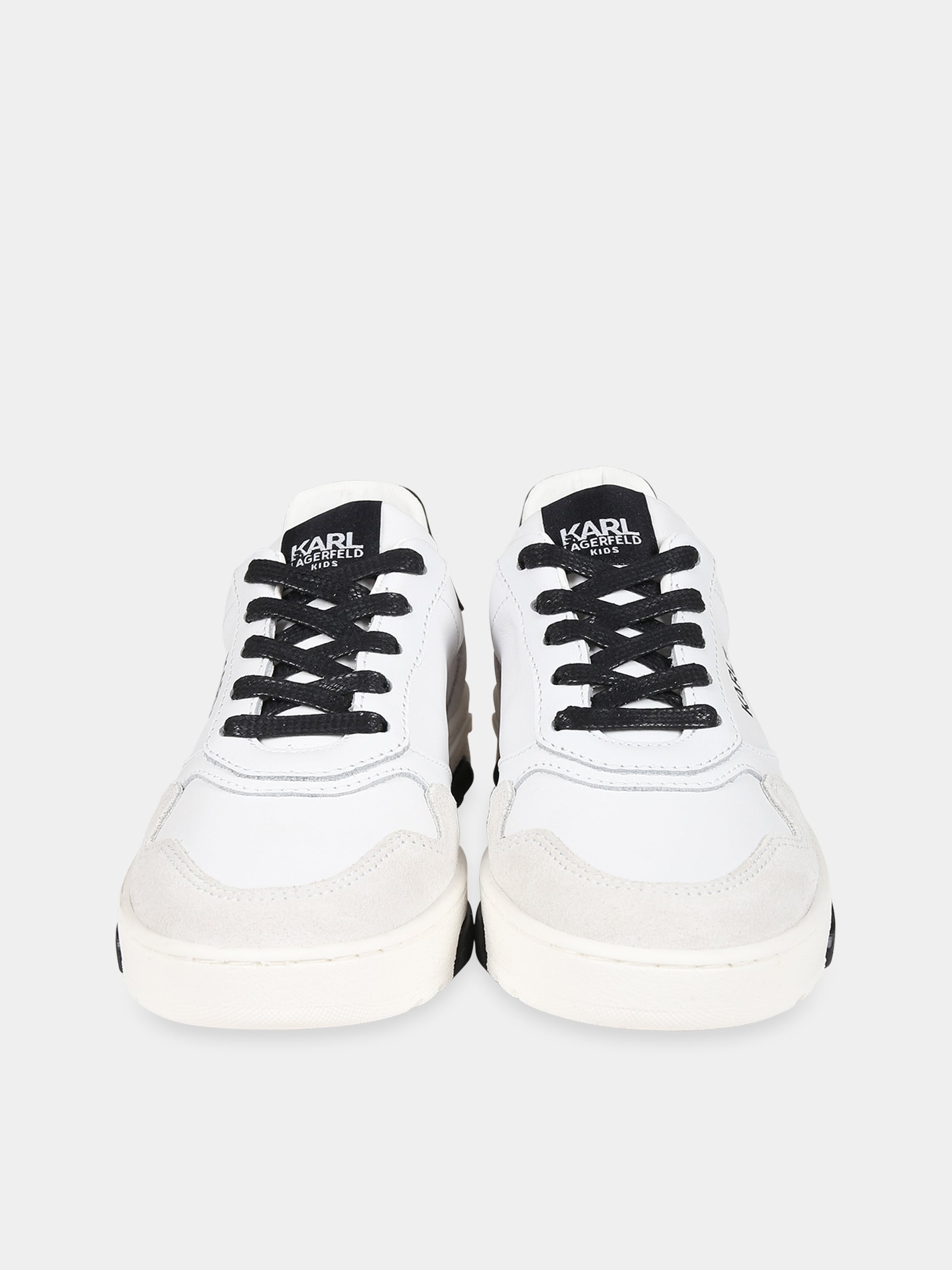 Sneakers bianche per bambini con logo,Karl Lagerfeld Kids,Z29071 BIANCO
