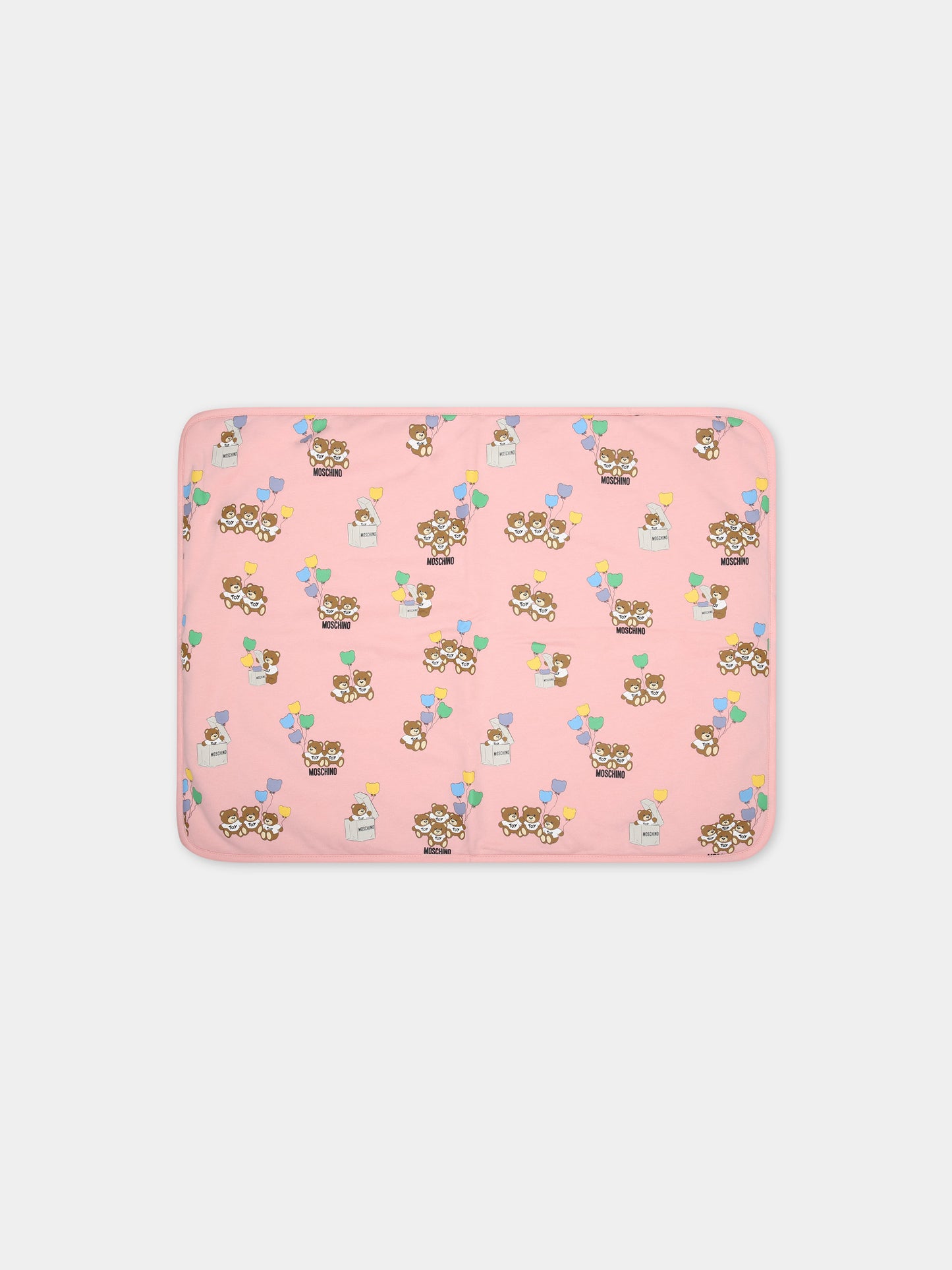 Borsa mamma rosa per neonata con Teddy Bear e logo,Moschino Kids,MTX03D LCA40 50209