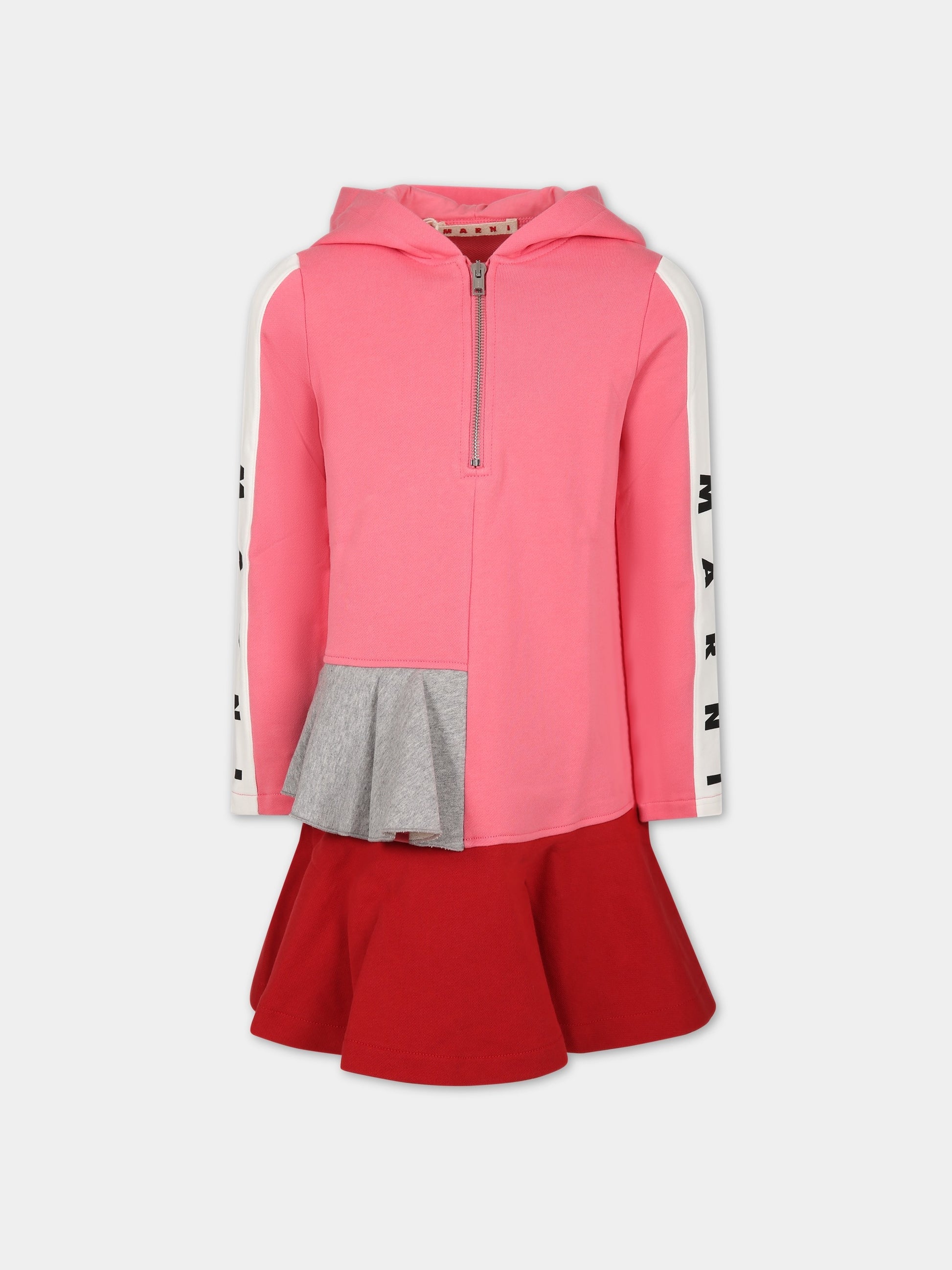 Vestito casual rosa per bambina,Marni Kids,M00817 0M338