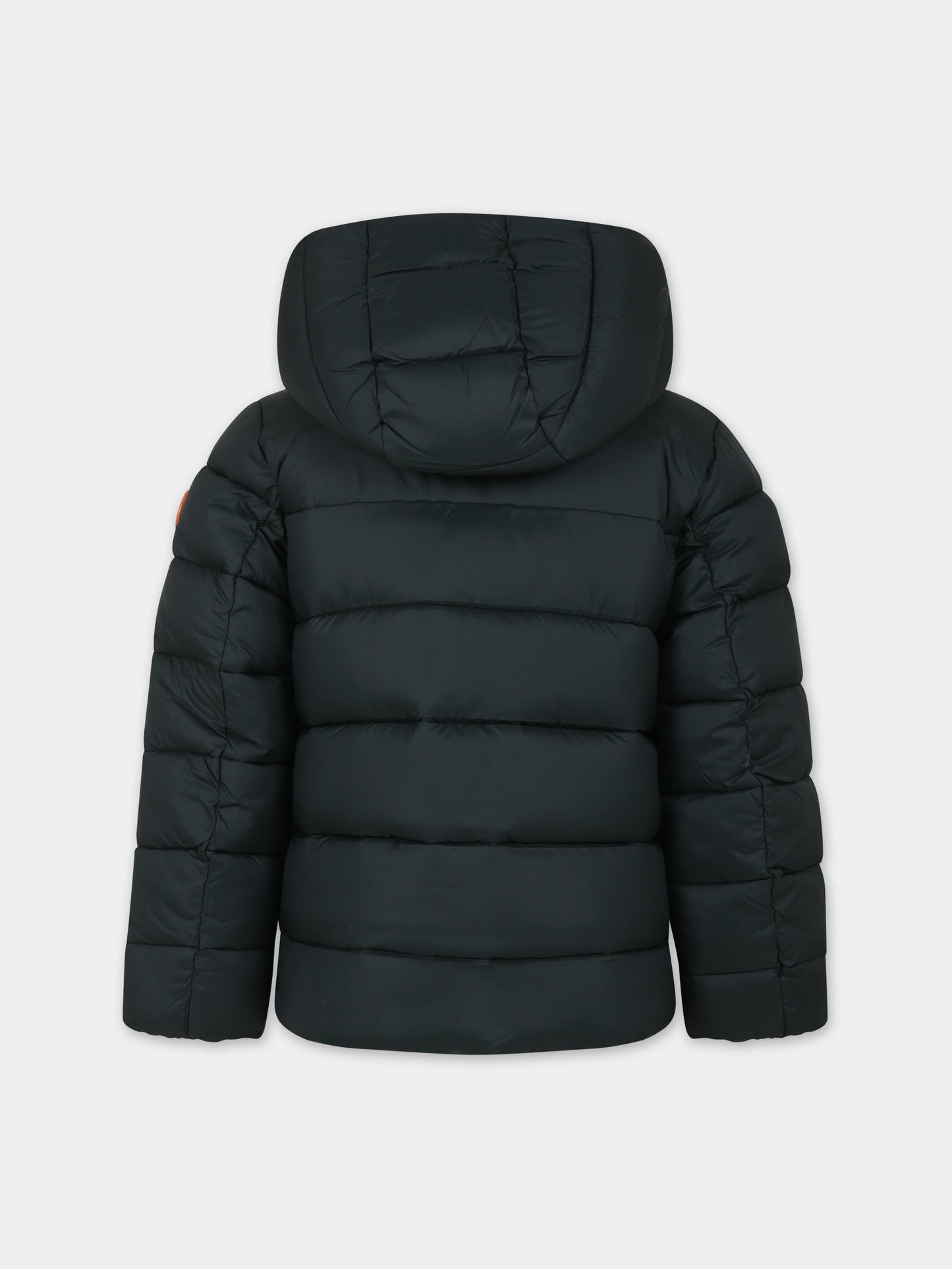 Piumino Gine verde per bambino con logo,Save The Duck Kids,J30874B GIRE17 50030