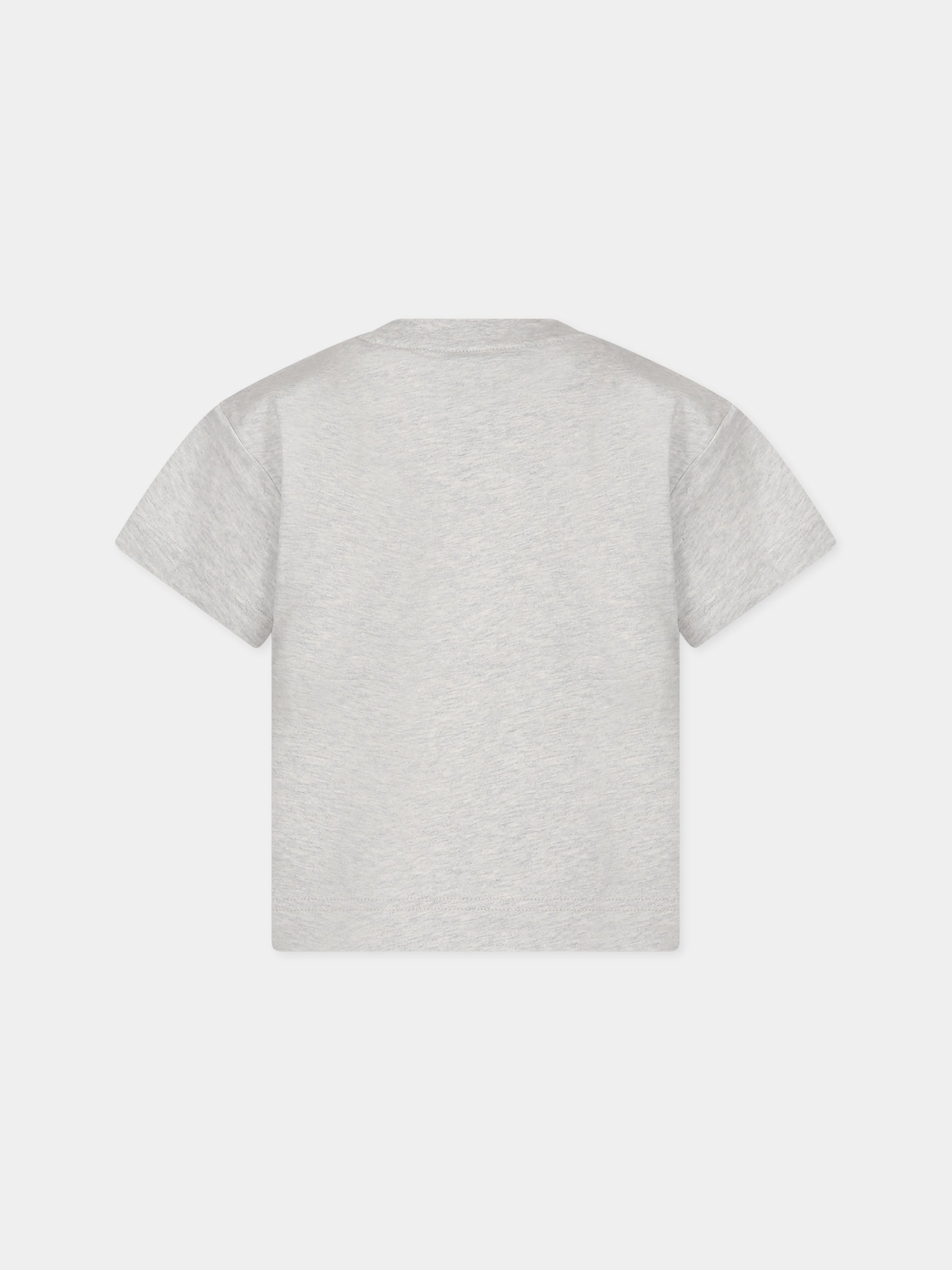 T-shirt grigia per bambino con logo e stampa,Burberry Kids,8069356