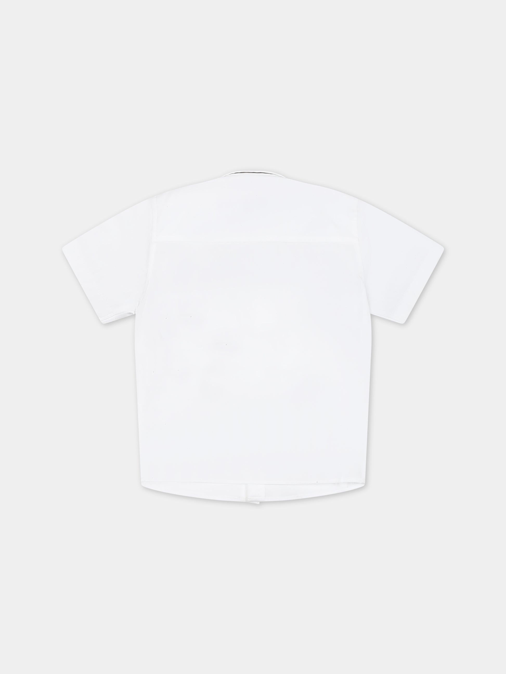 Camicia bianca per neonato con logo,Burberry Kids,8072736