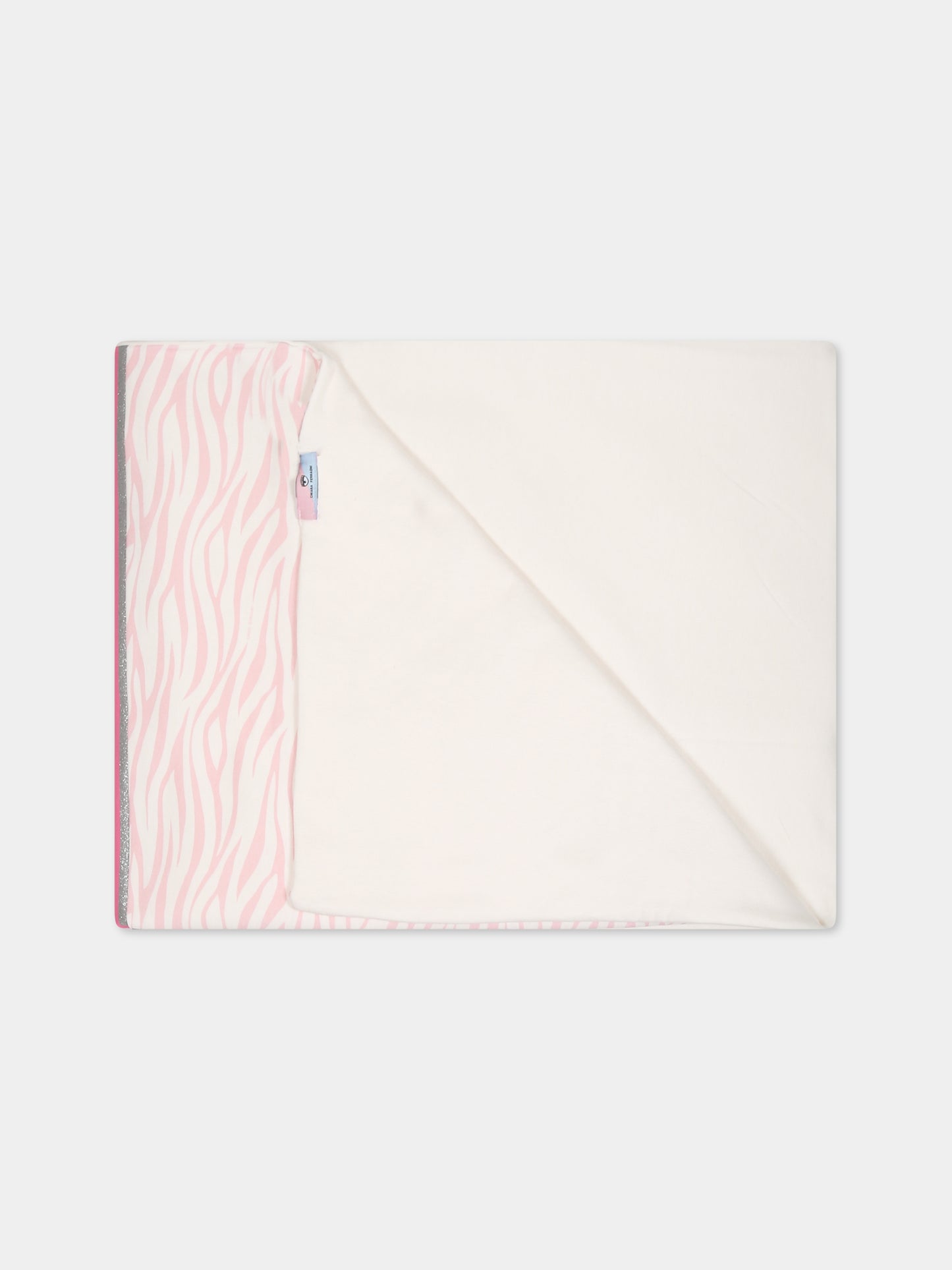 Coperta bianca per neonata con eyestar,Chiara Ferragni Collection,55B002 2004 167F