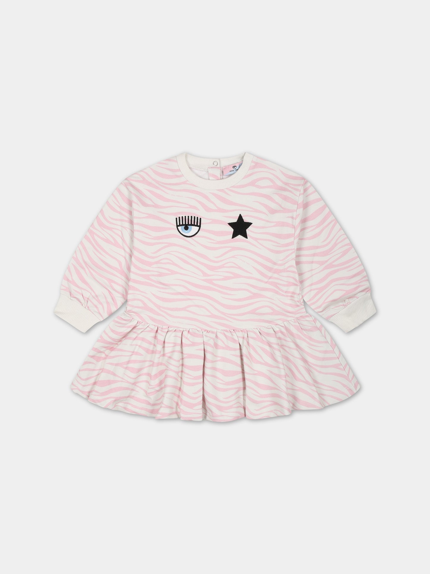 Vestito multicolor per neonata con eyestar,Chiara Ferragni Collection,53B903 2006 067F