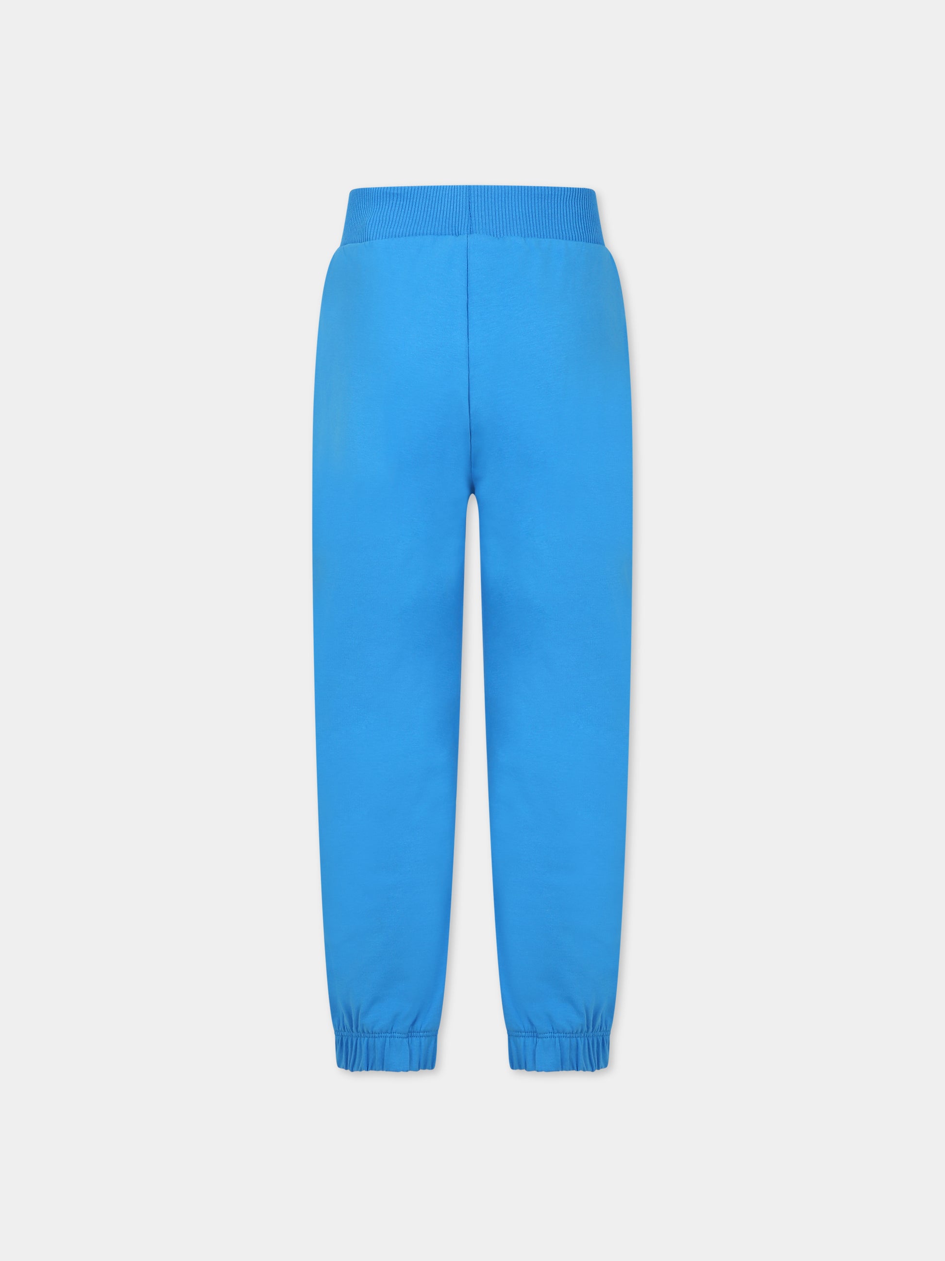 Pantaloni azzurri per bambina con logo,Chiara Ferragni Collection,59B402 2001 054F