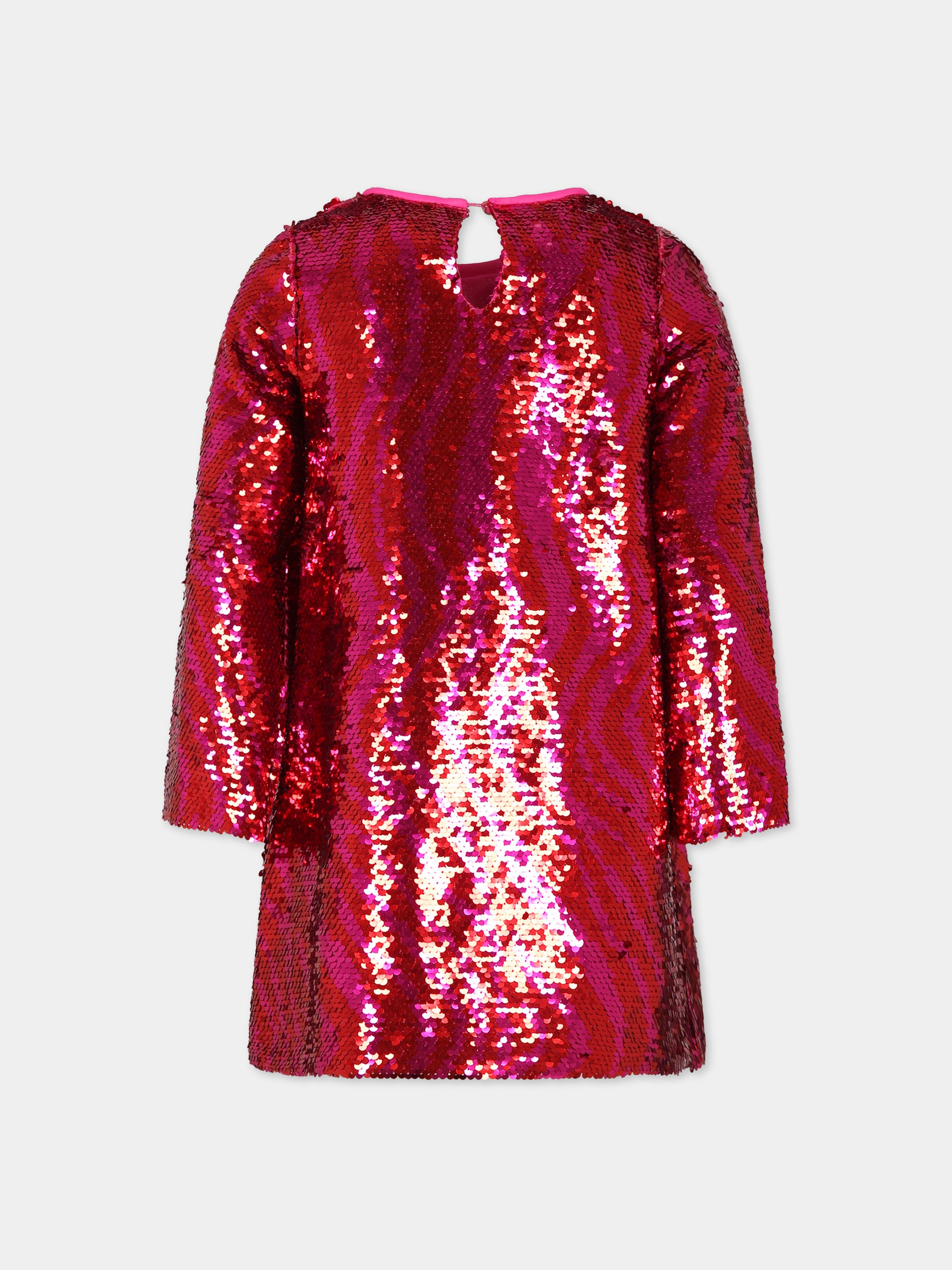 Vestito rosso per bambina con logo,Chiara Ferragni Collection,51B908 2901 8841