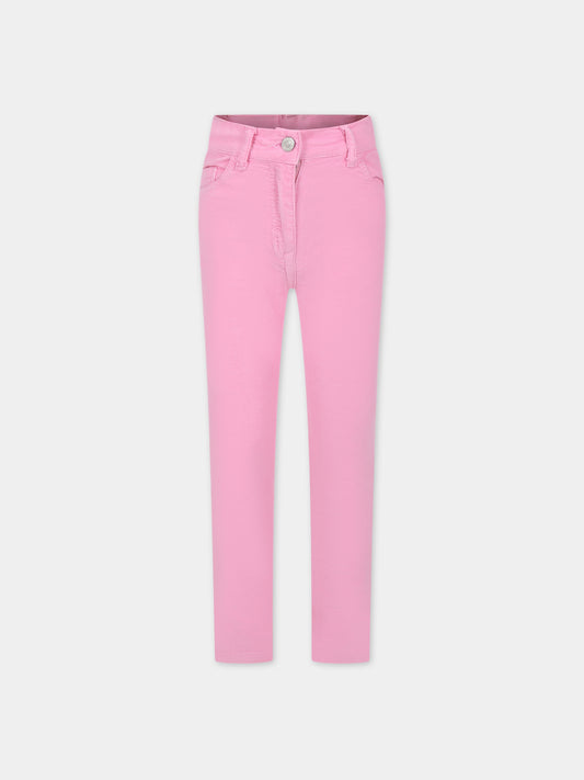 Pantaloni rosa per bambina con occhiolino e stella,Chiara Ferragni Collection,59B408 2031 067F