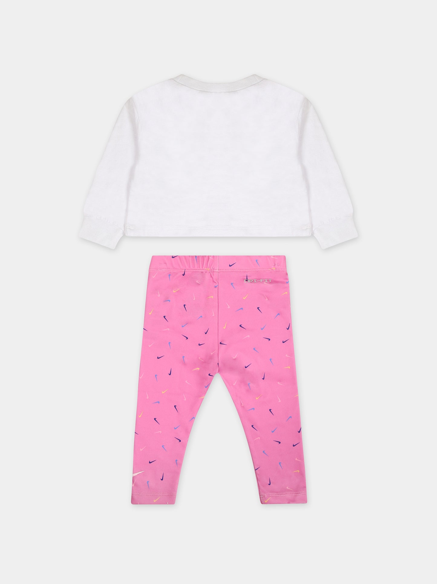 Completo rosa per neonata con swoosh,Nike,16L062 AFN