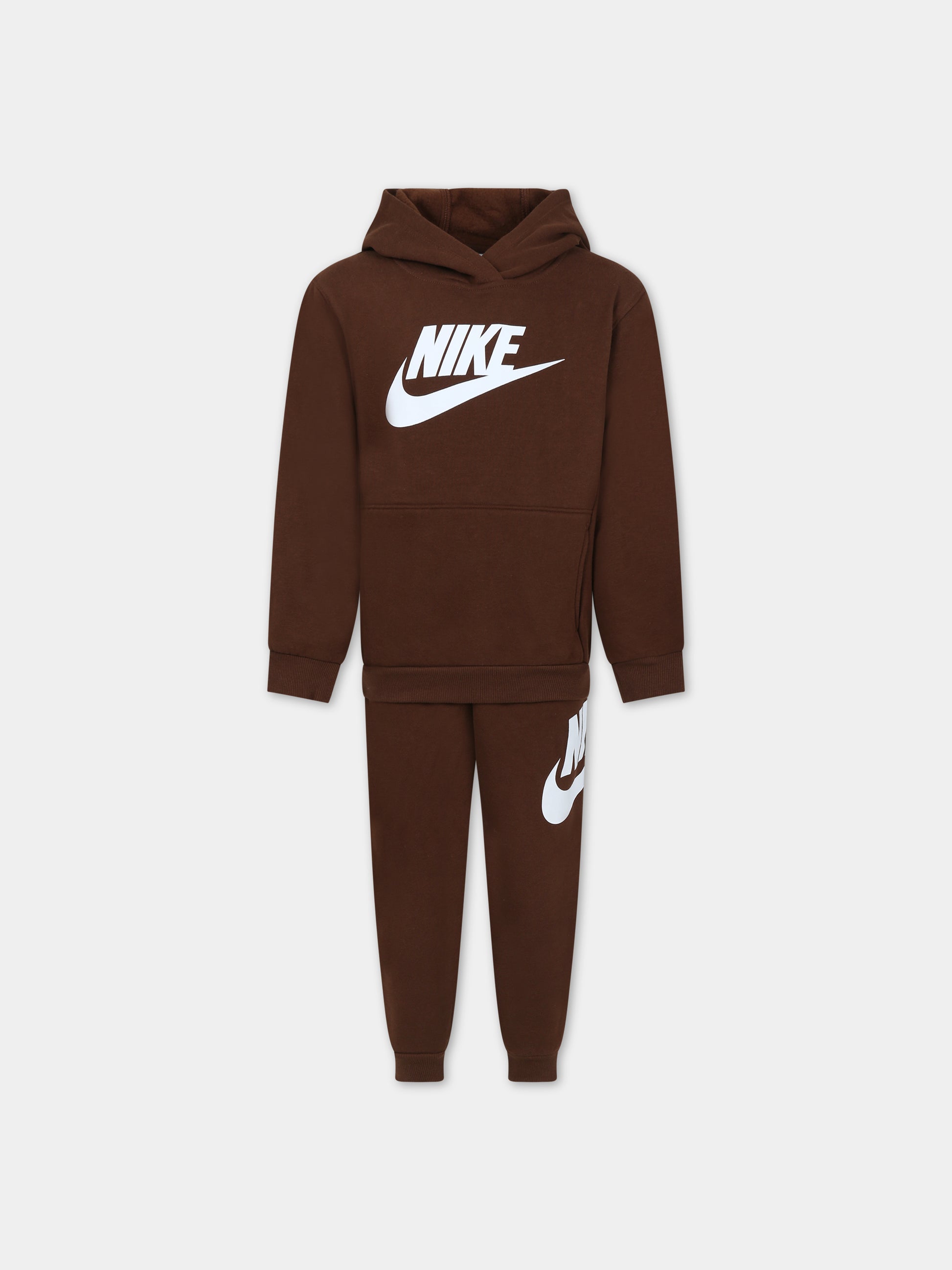 Completo marrone per bambini con logo,Nike,86L135 X2O