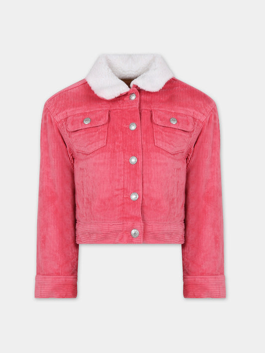 Giubbotto rosa per bambina con logo,Levi's Kids,23WMLK3EJ310 AFO